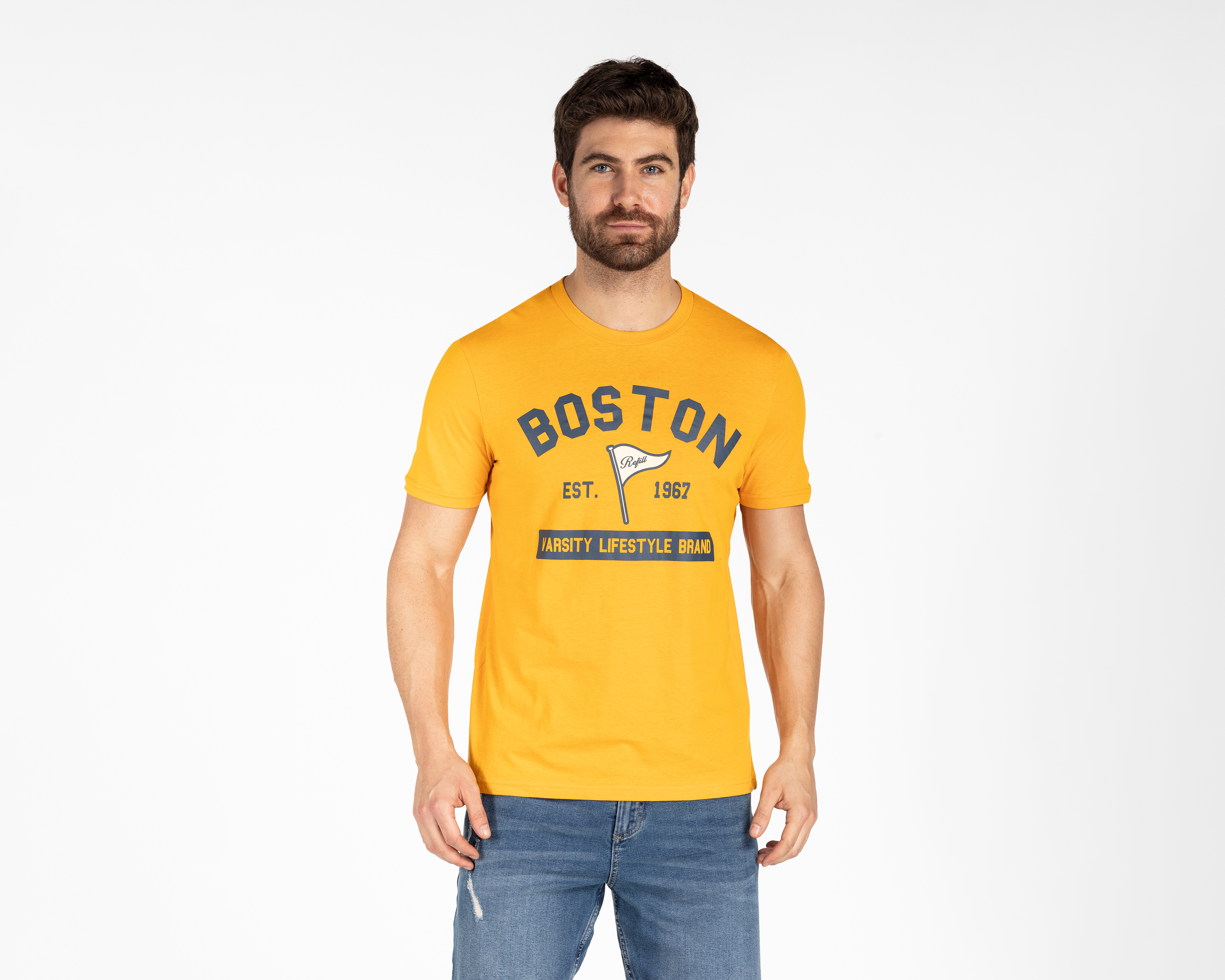 Foto 2 pulgar | Foto 1 | Playera Refill Cuello Redondo