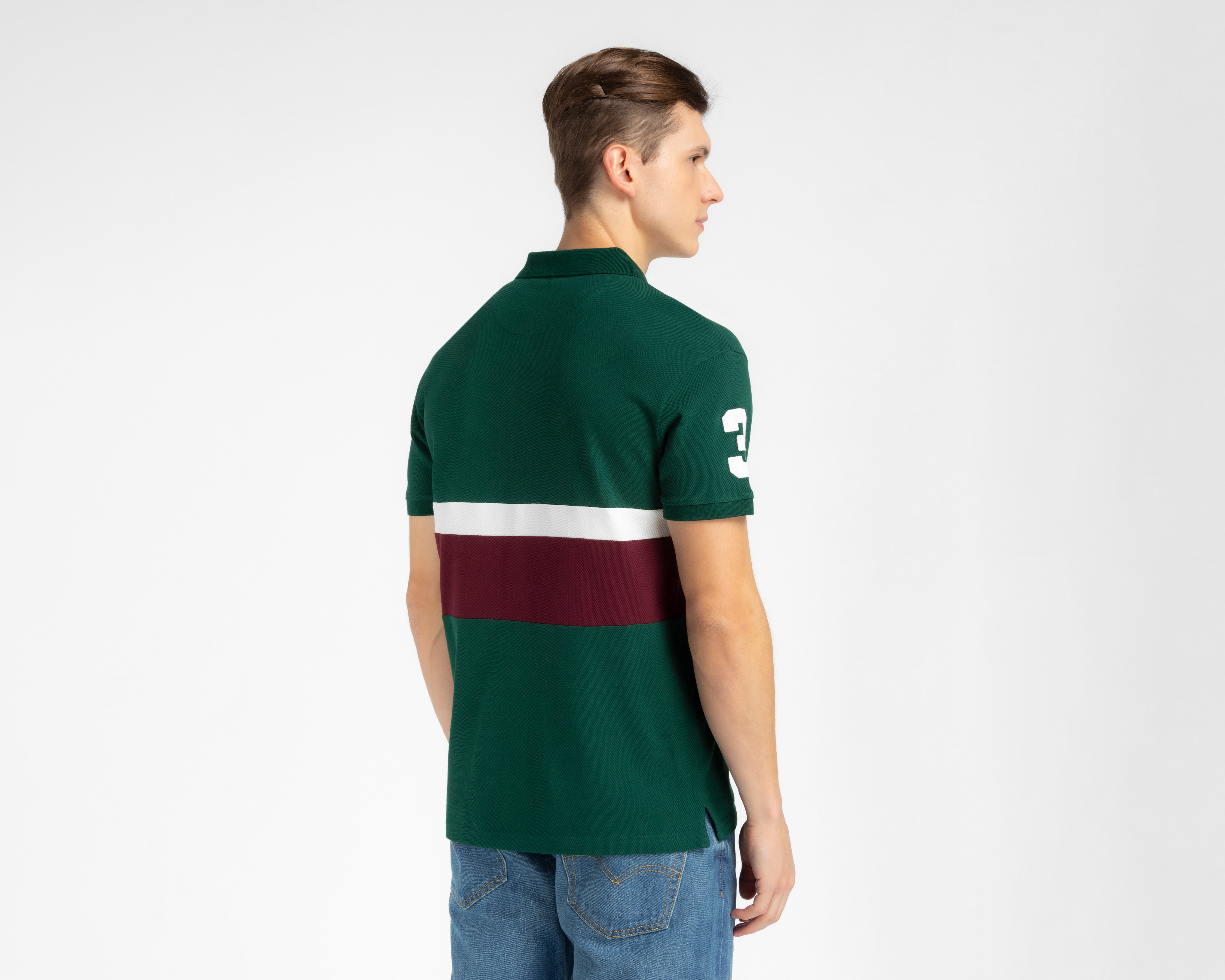 Foto 3 pulgar | Foto 2 | Playera Polo York Team Polo Club Verde para Hombre