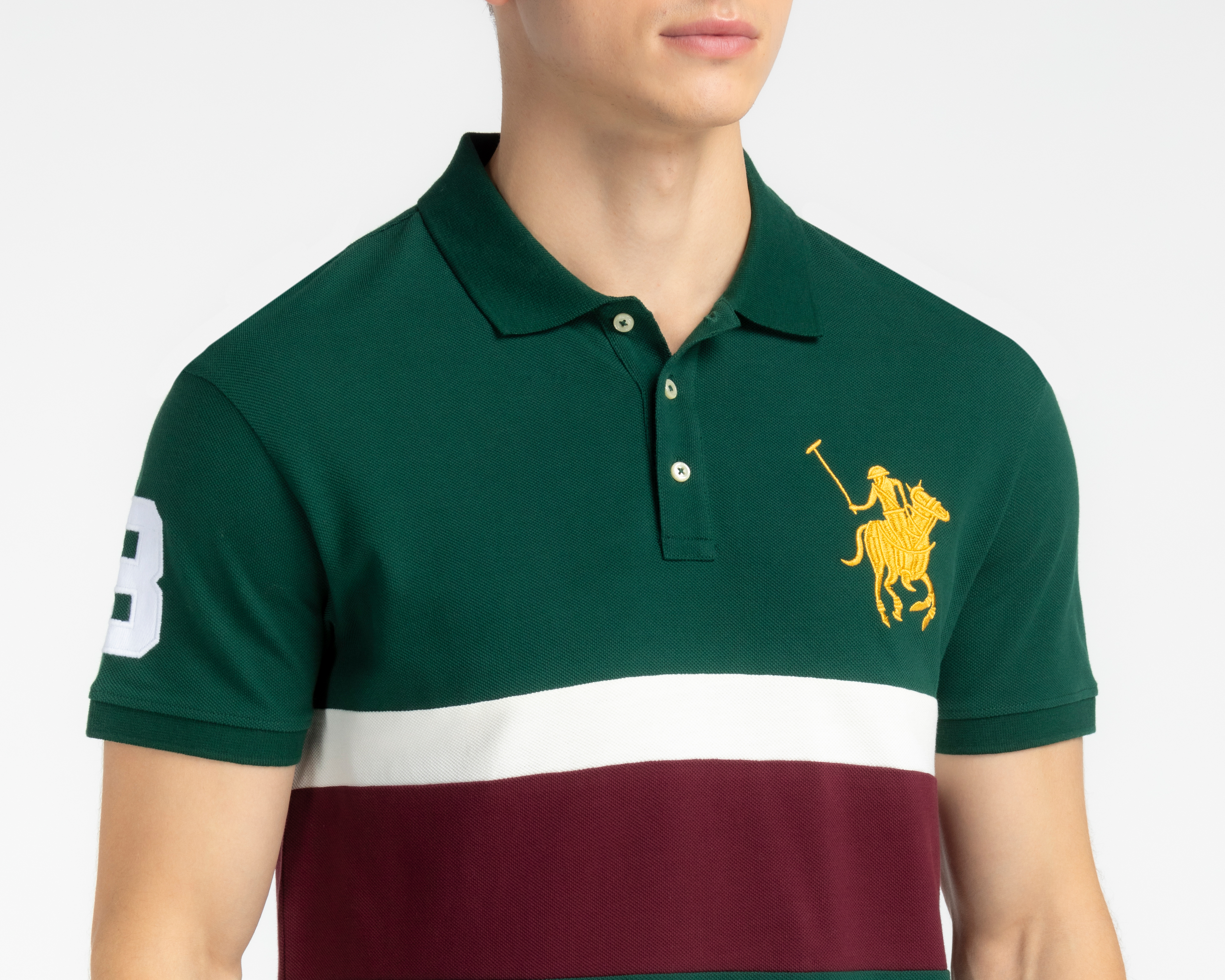Foto 4 pulgar | Foto 3 | Playera Polo York Team Polo Club Verde para Hombre