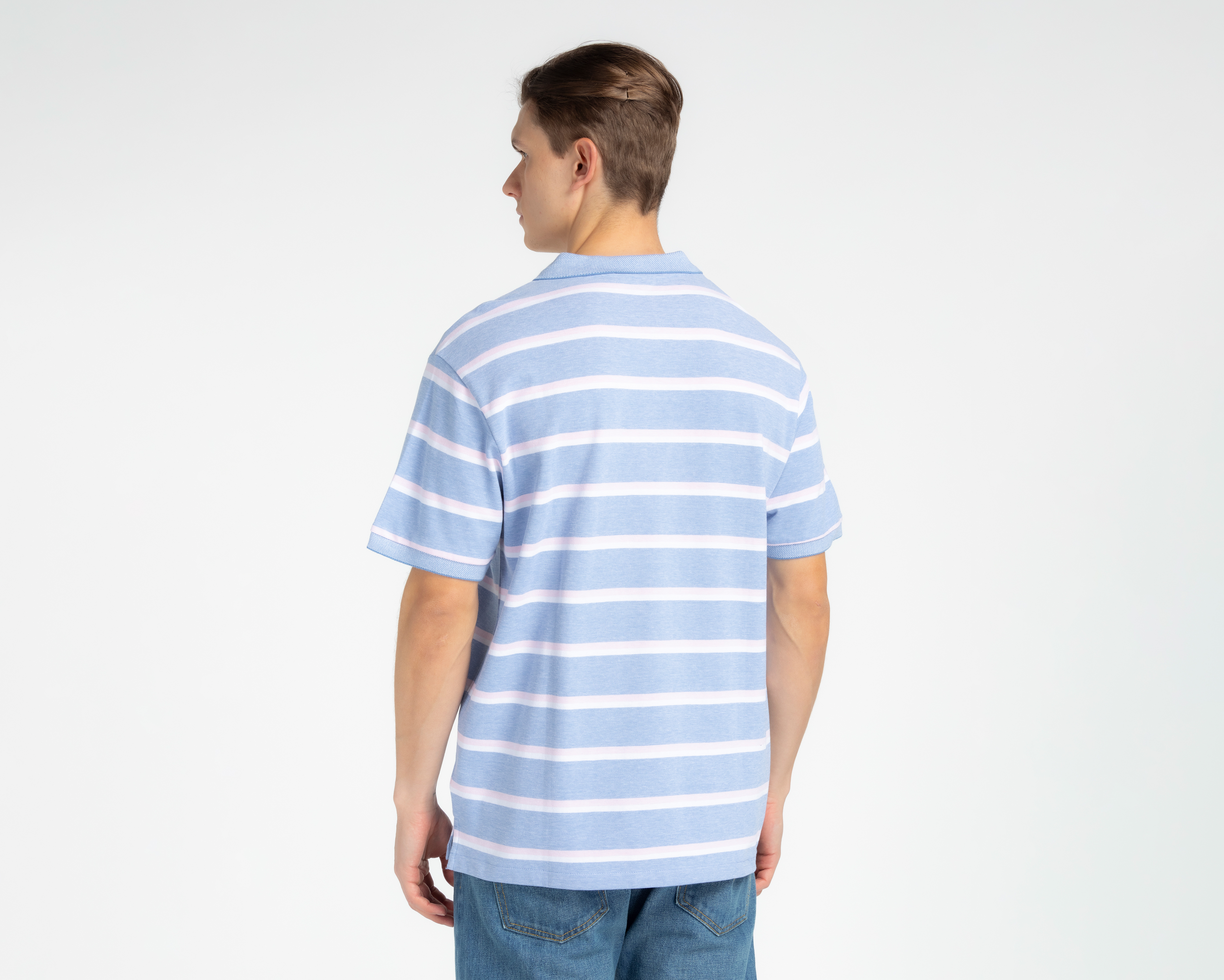 Foto 2 | Foto 2 | Playera Polo York Team Polo Club Azul con Rayas Blancas para Hombre