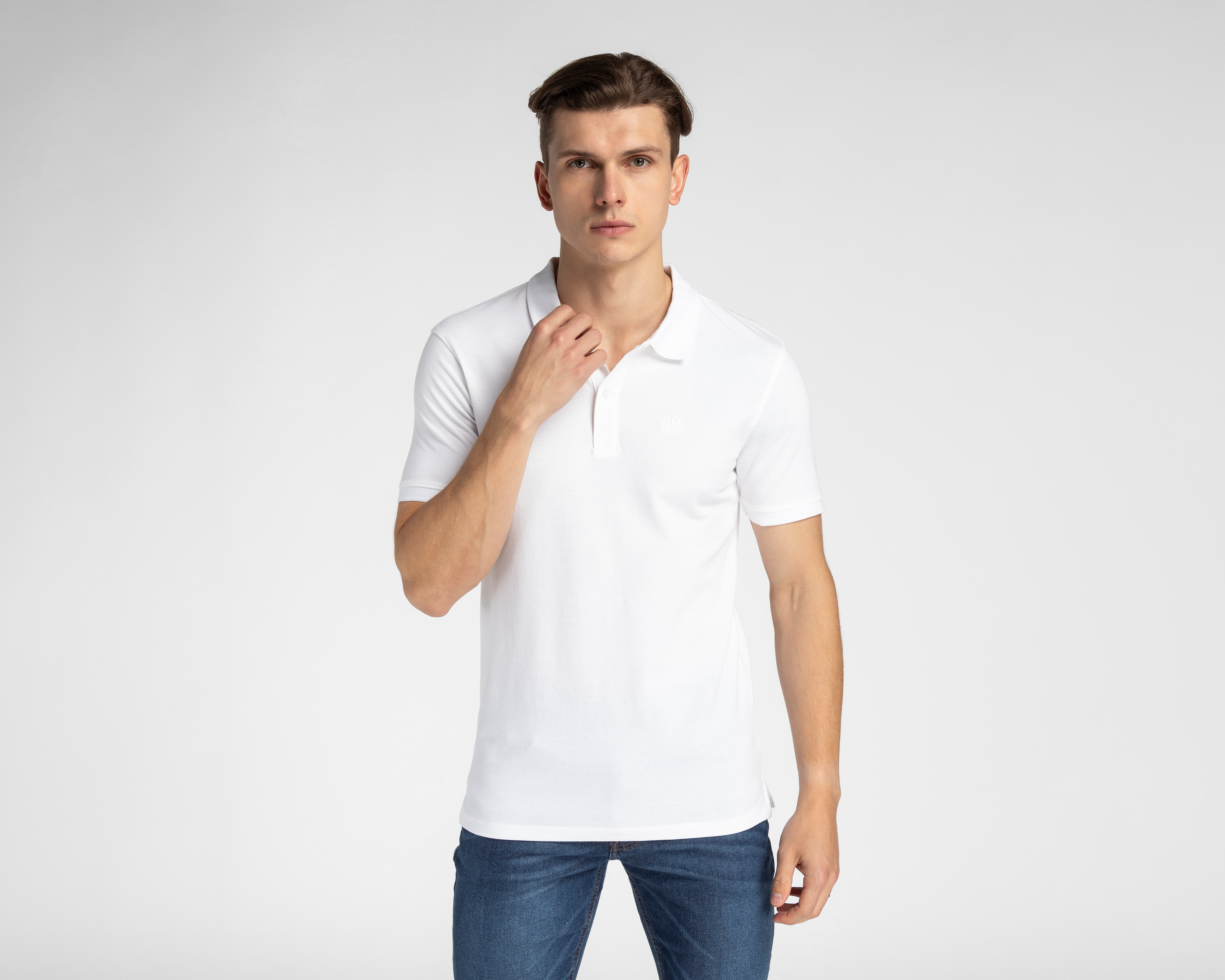 Foto 1 | Foto 1 | Playera Polo Refill Blanca para Hombre