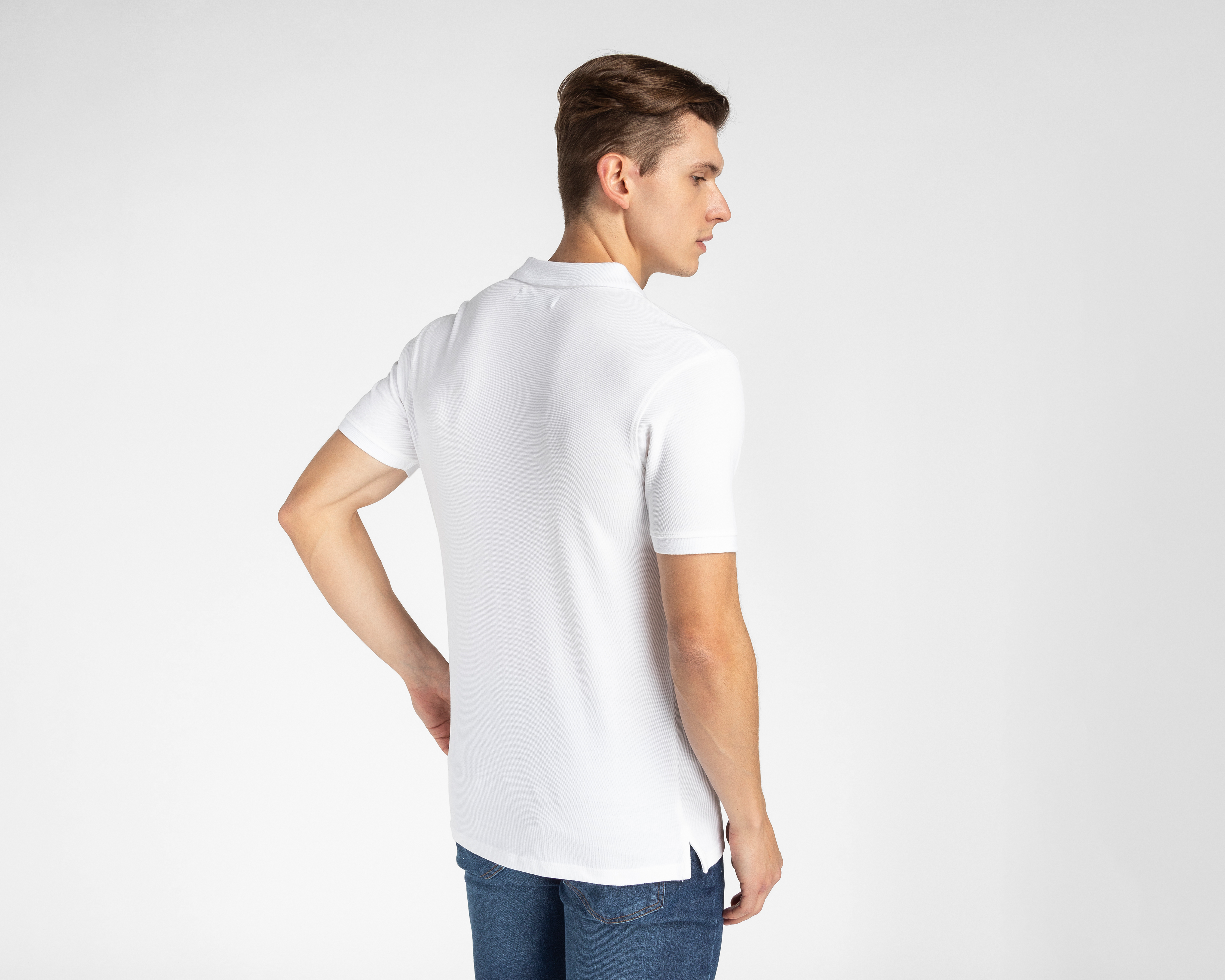 Foto 4 pulgar | Foto 3 | Playera Polo Refill Blanca para Hombre