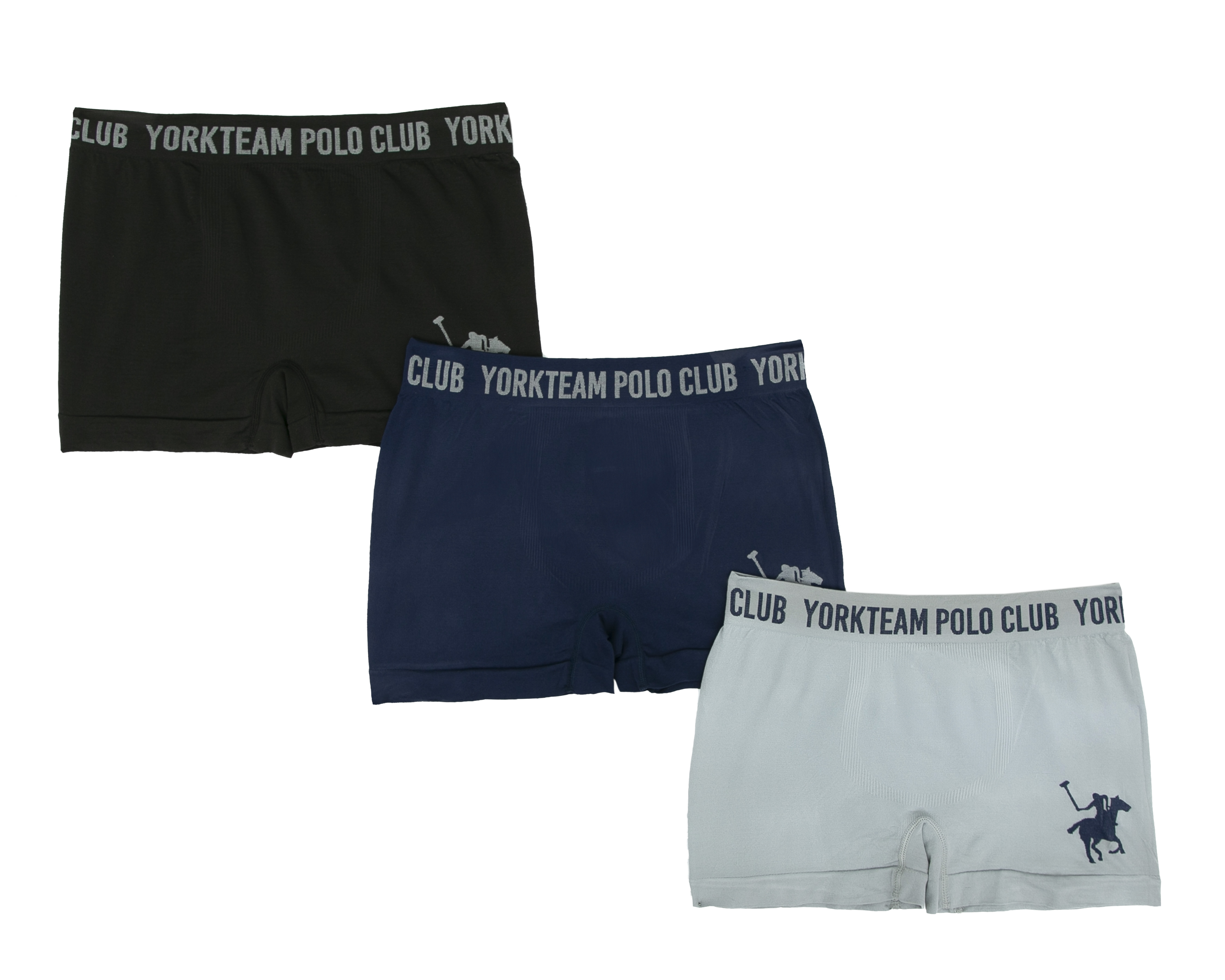 Foto 2 pulgar | Foto 1 | Bóxer Corto York Team Polo Club 3 Piezas