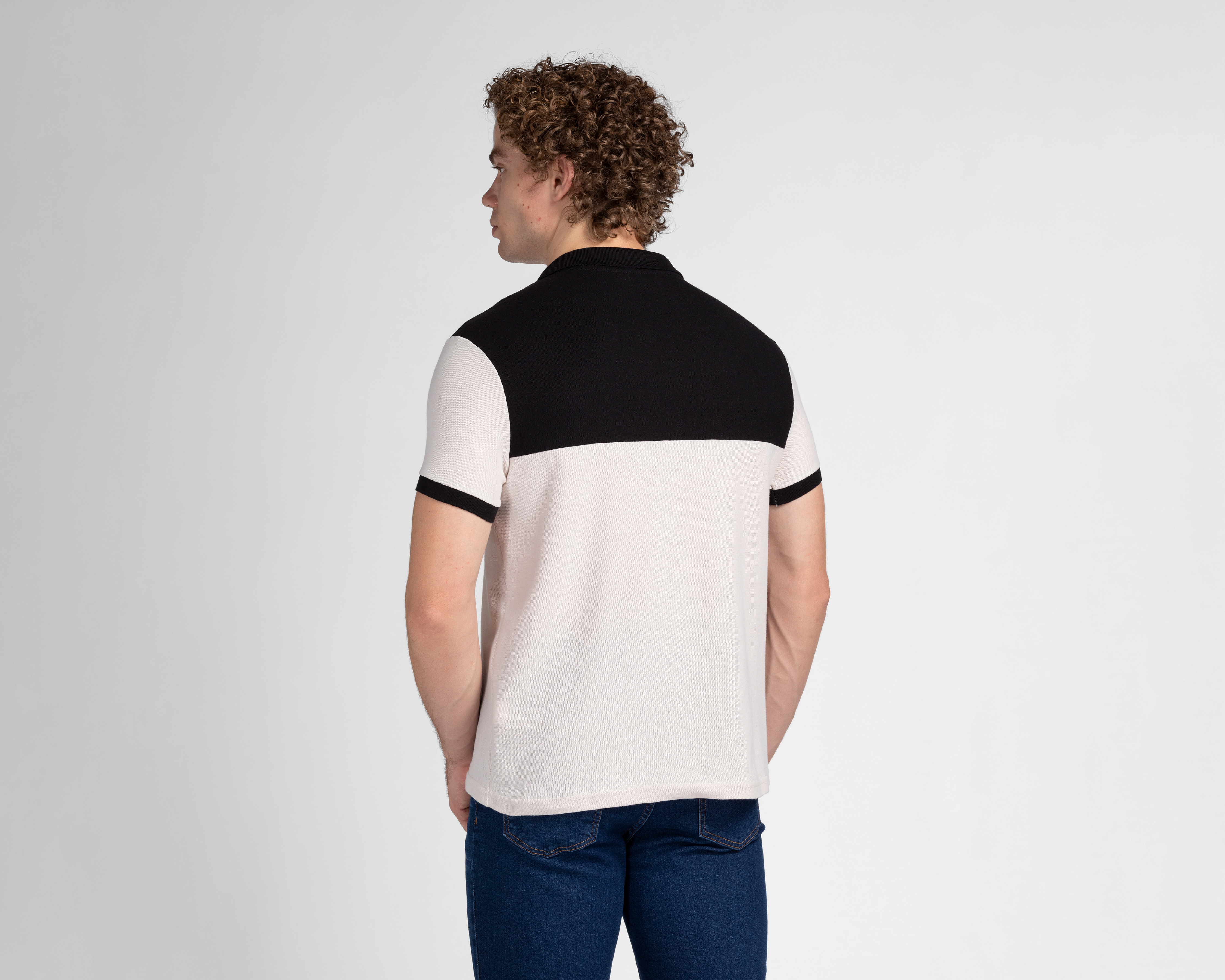 Foto 2 | Foto 2 | Playera Polo York Team Polo Club Negra y Beige para Hombre