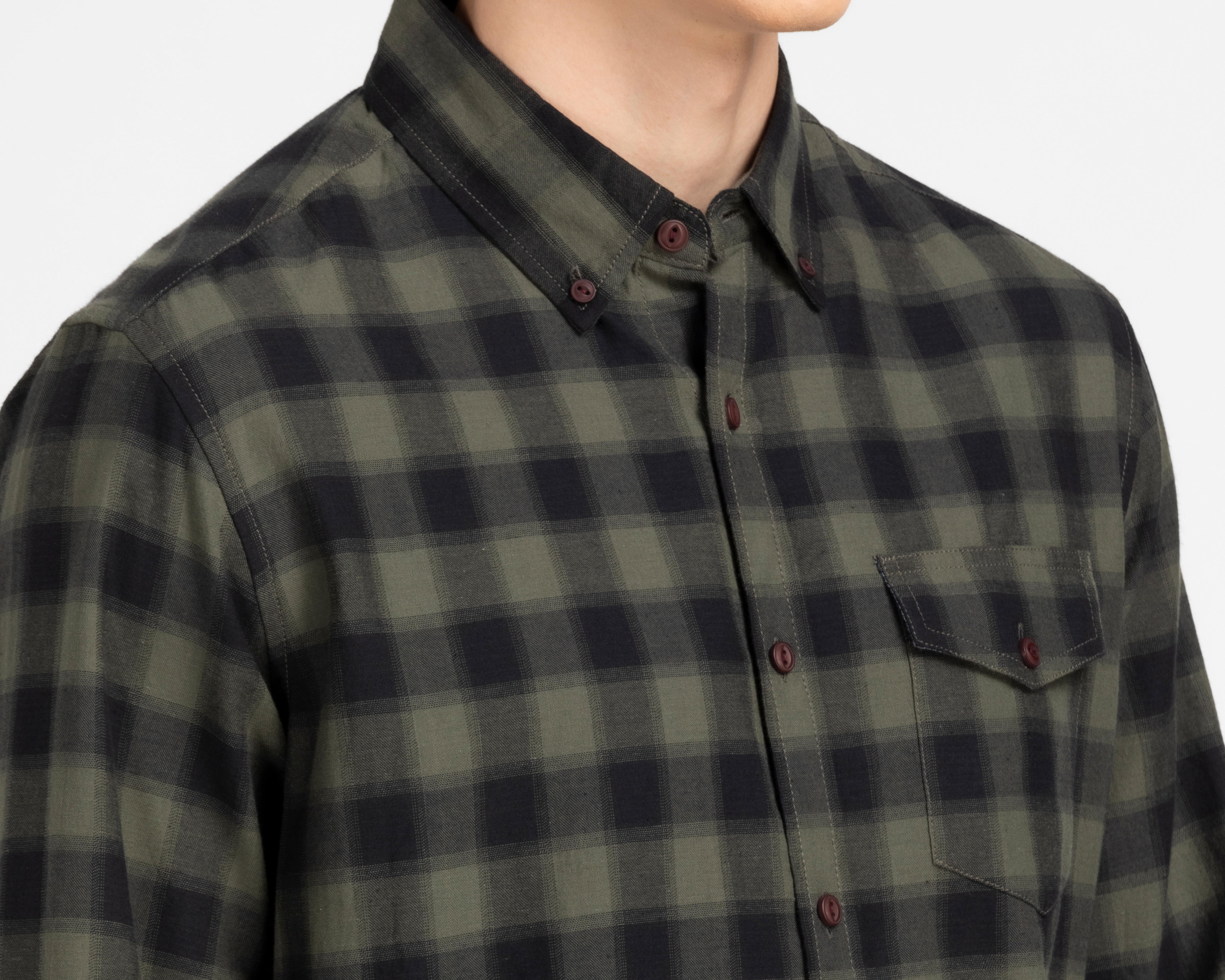 Foto 4 | Foto 4 | Camisa de Moda de Algodón Refill Regular a Cuadros