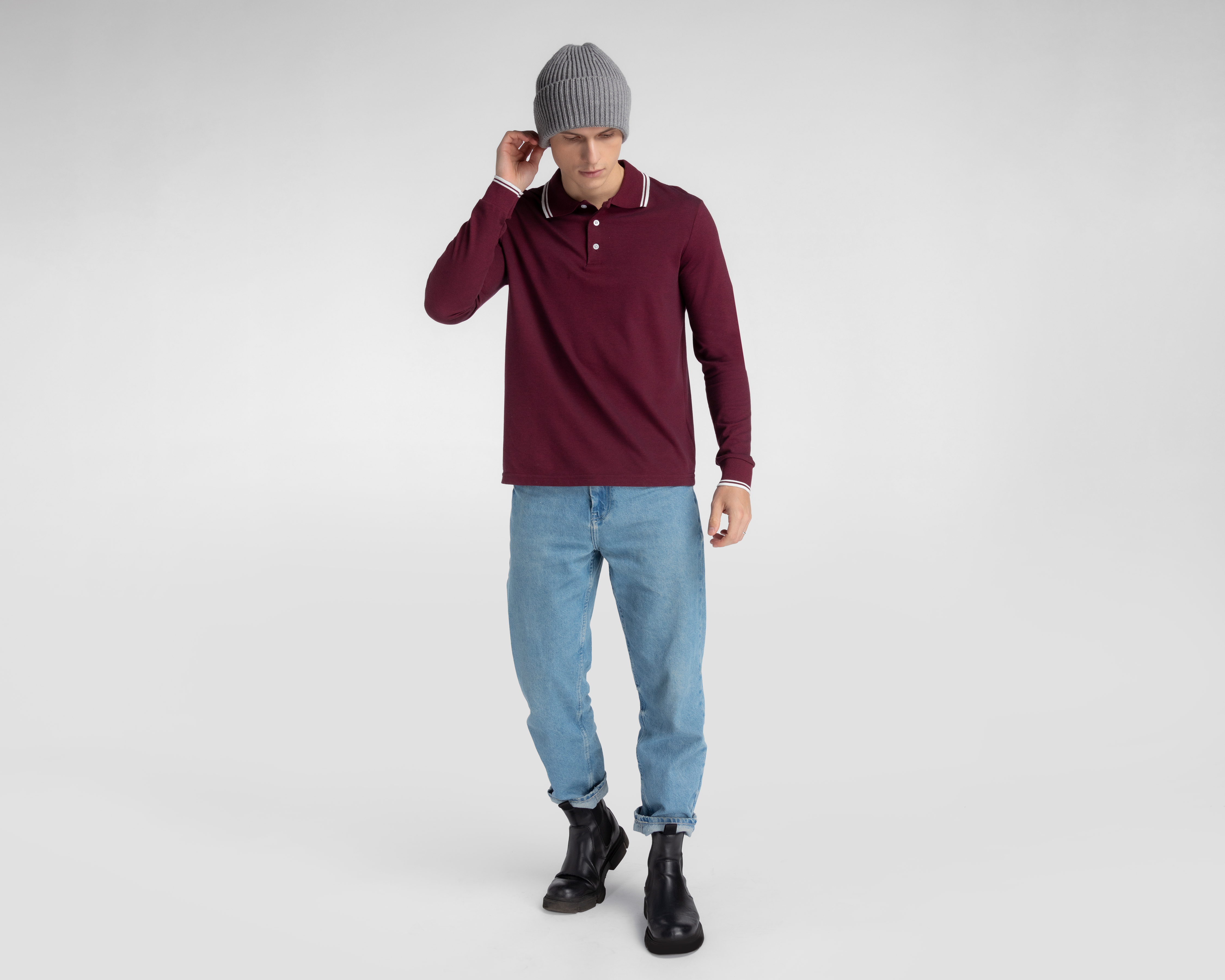 Foto 2 | Foto 2 | Playera Polo Refill Manga Larga Tinta para Hombre