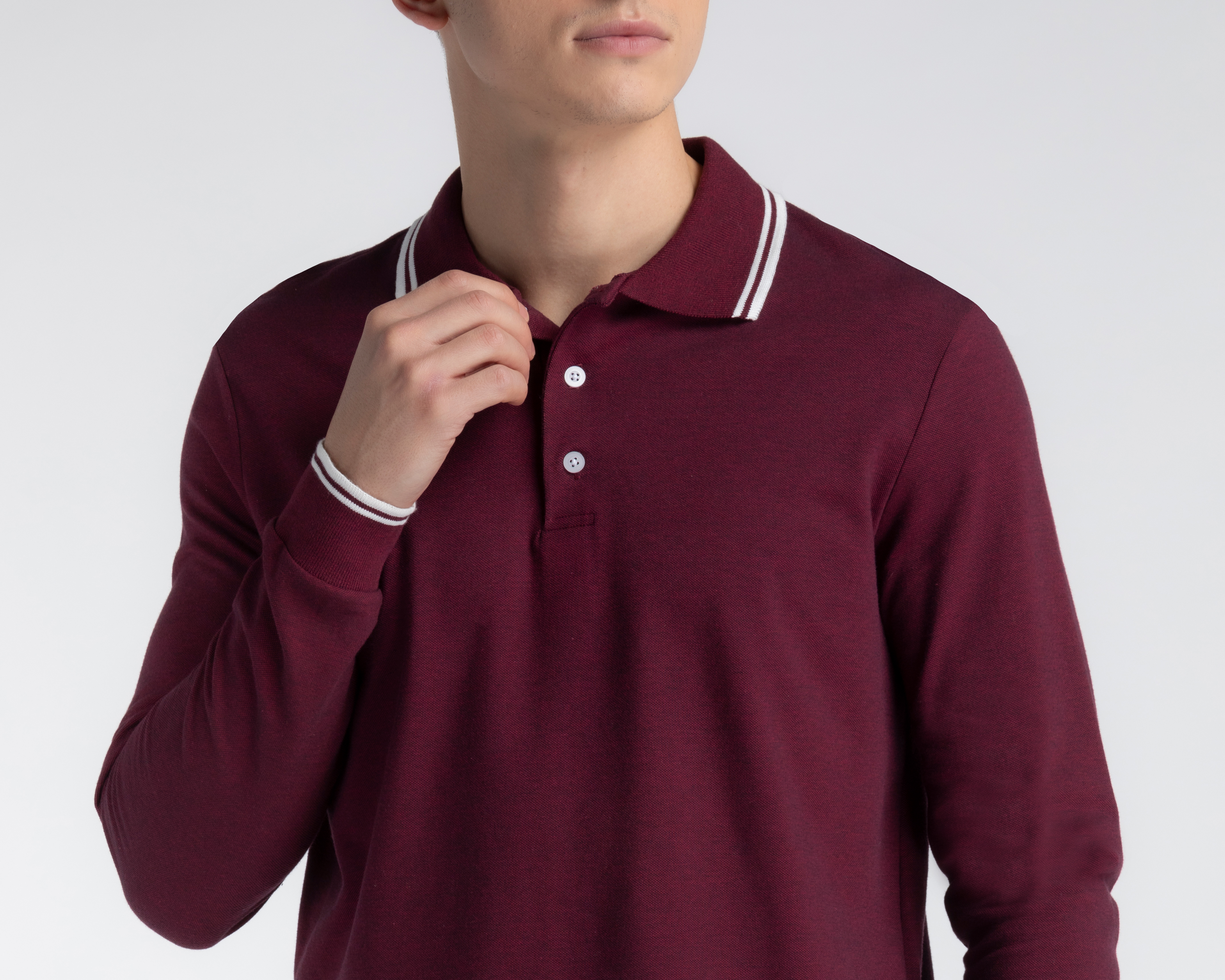 Foto 4 | Foto 4 | Playera Polo Refill Manga Larga Tinta para Hombre