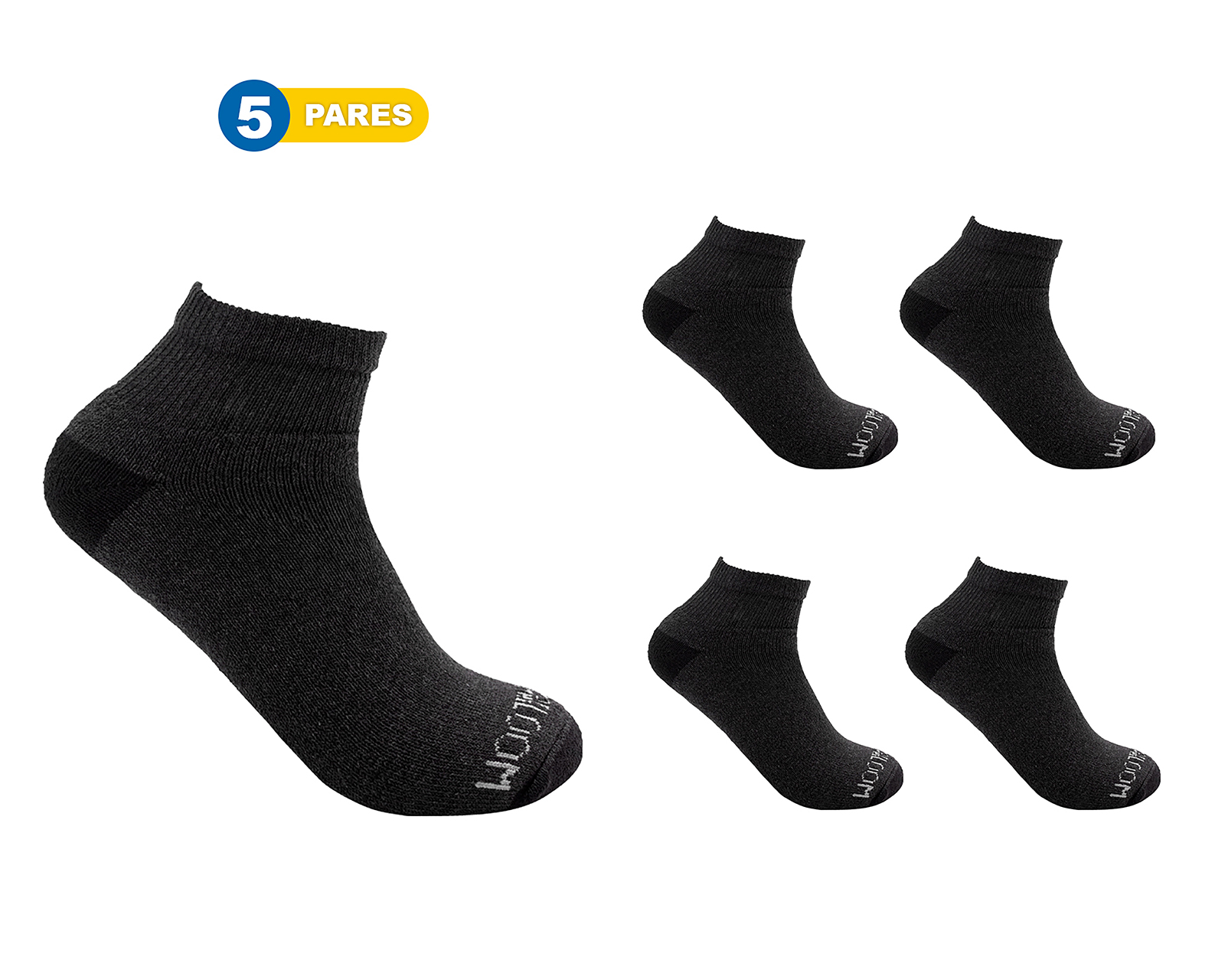 Foto 2 pulgar | Foto 1 | Calcetines Deportivos Fruit of the Loom para Hombre 5 Pares