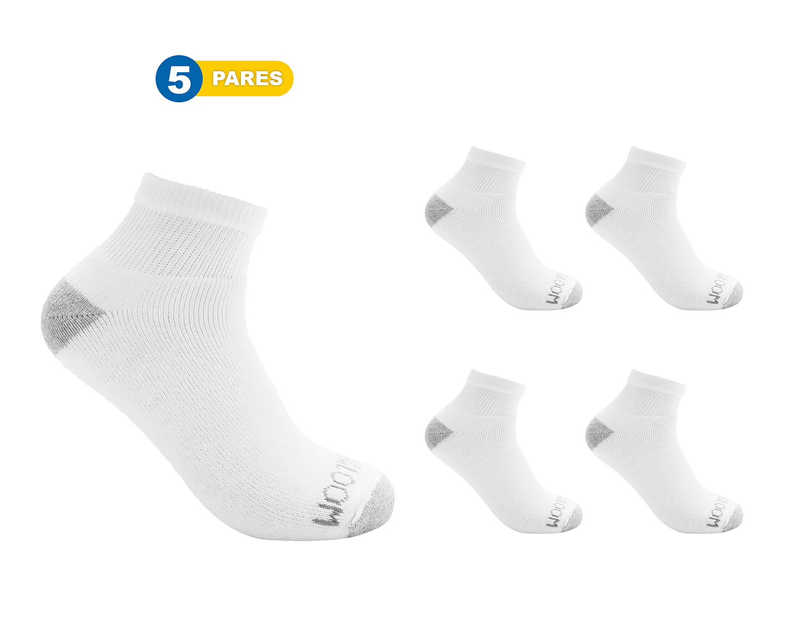 Calcetines Deportivos Fruit of the Loom para Hombre 5 Pares