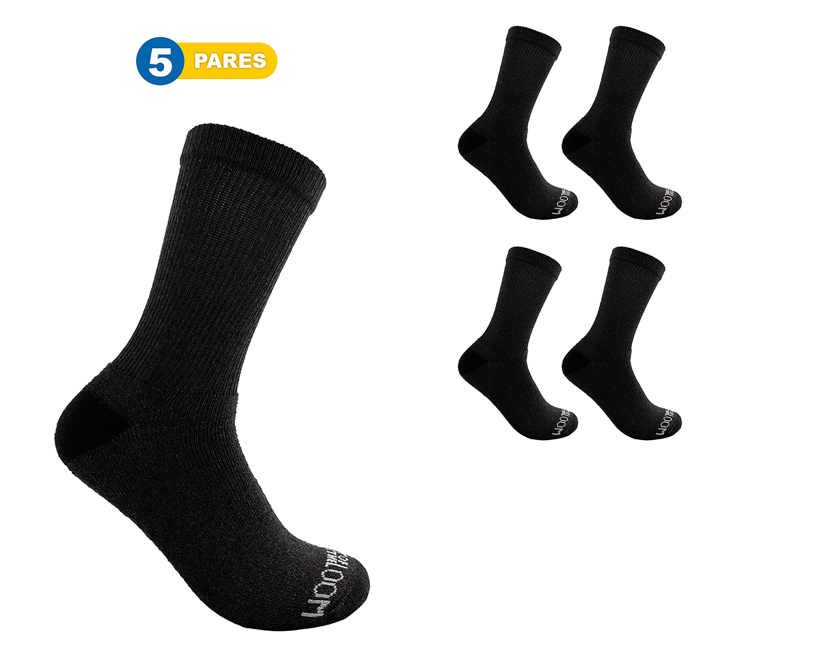 Foto 2 pulgar | Foto 1 | Calcetas Largas Deportivas Fruit of the Loom para Hombre 5 Pares