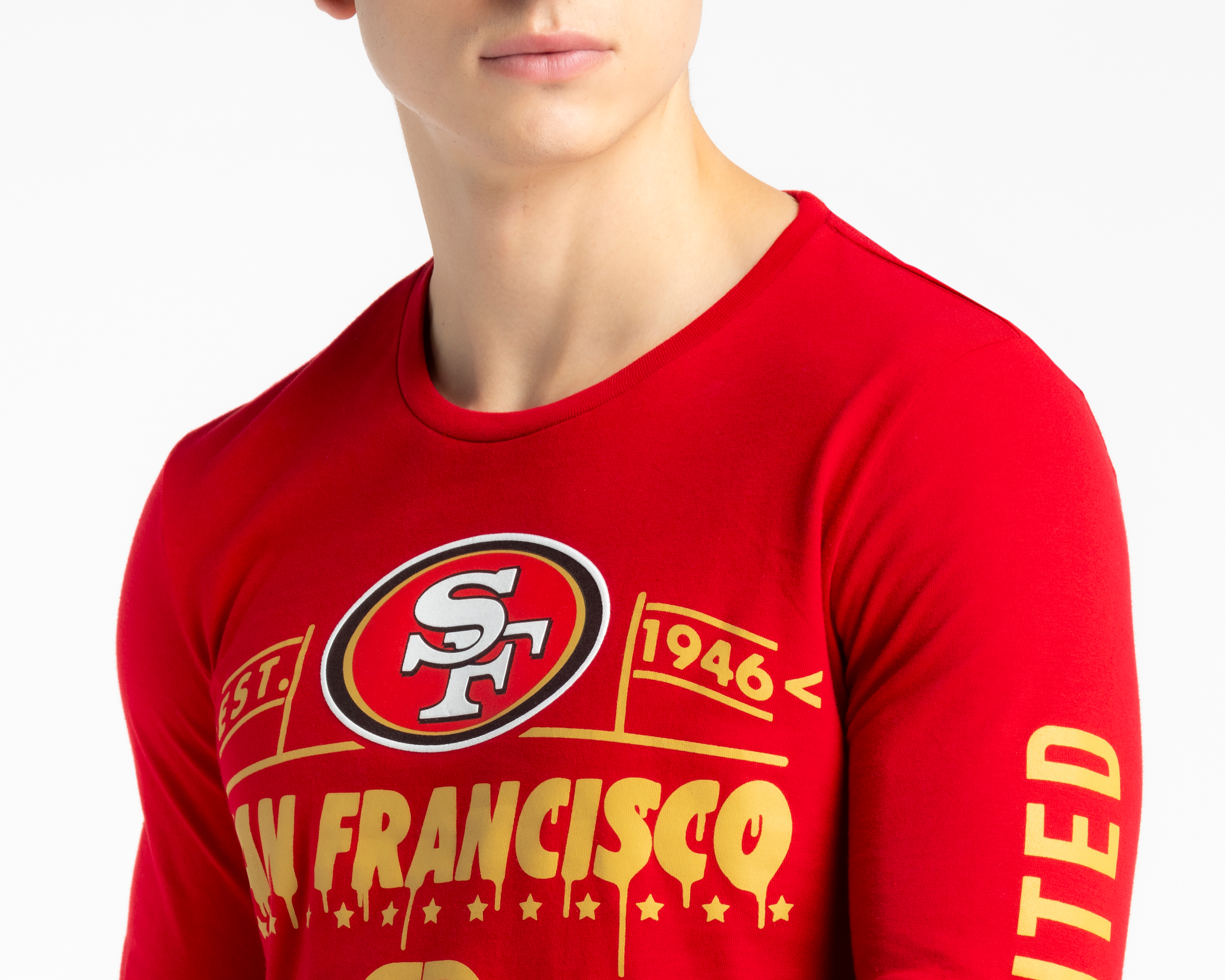 Foto 5 pulgar | Foto 4 | Playera NFL San Francisco 49ers Eckó Unltd. Cuello Redondo