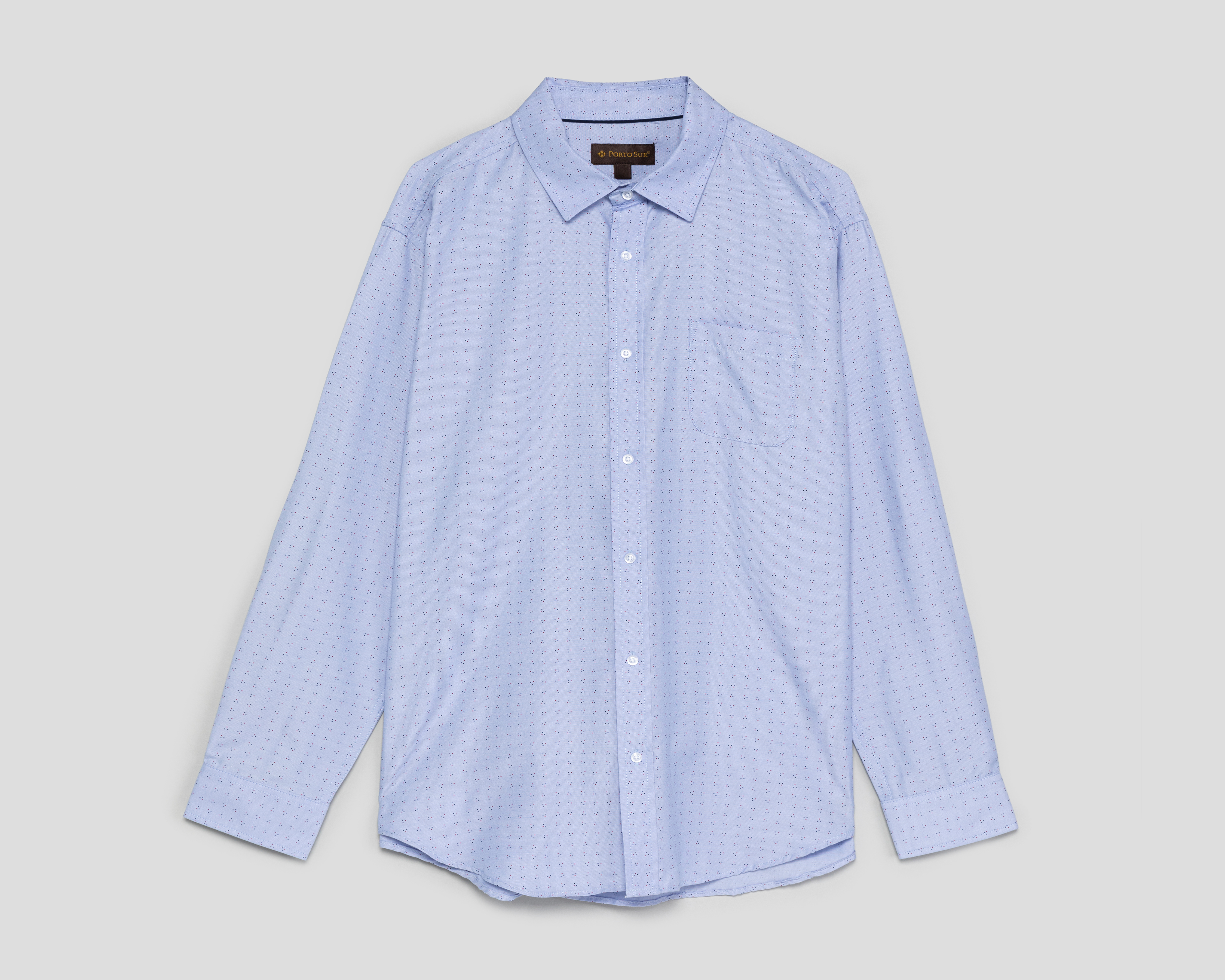 Foto 1 | Foto 1 | Camisa Casual Porto Sur Manga Larga Cuello Americano