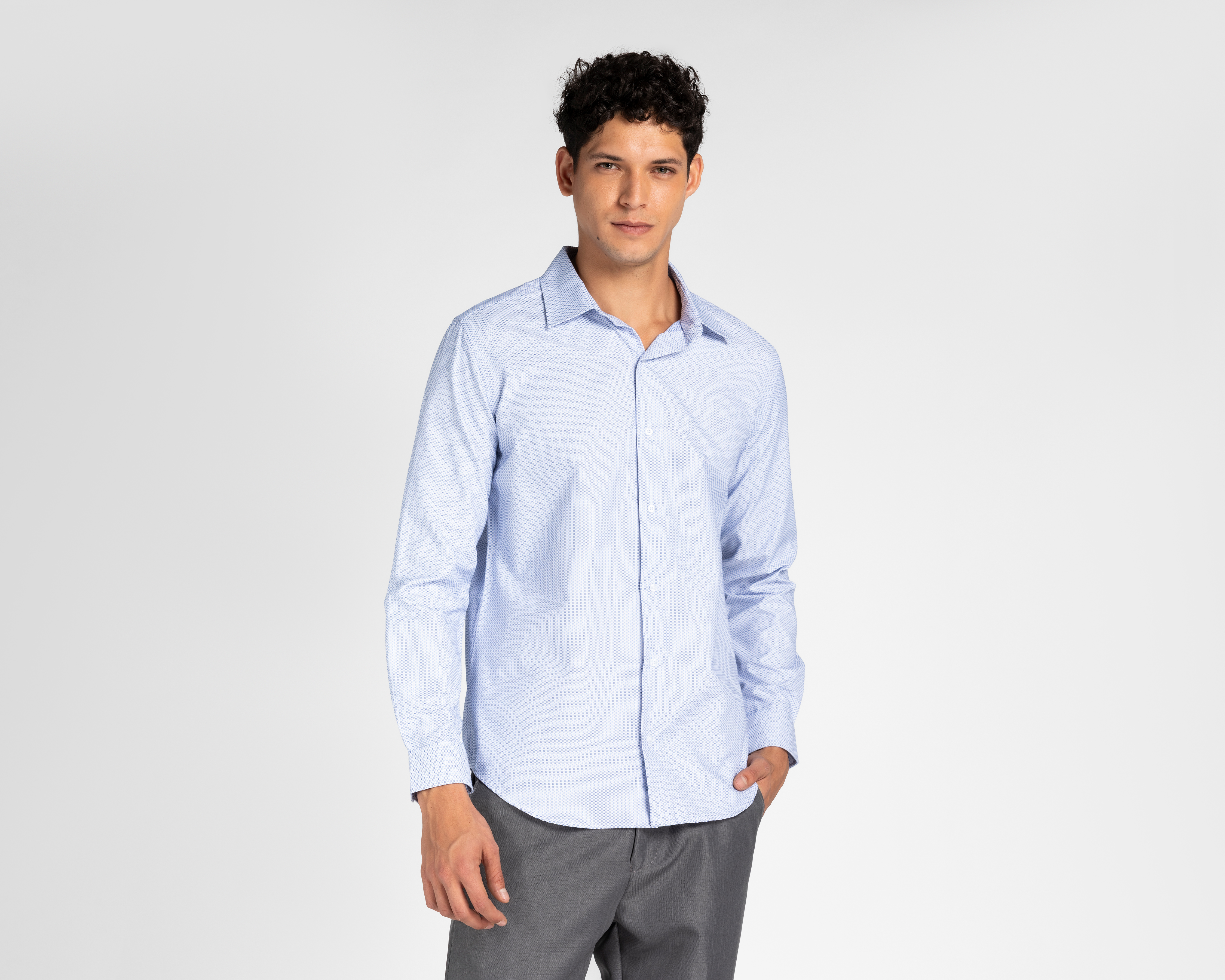 Camisa Casual Wall Street Regular Estampada para Hombre