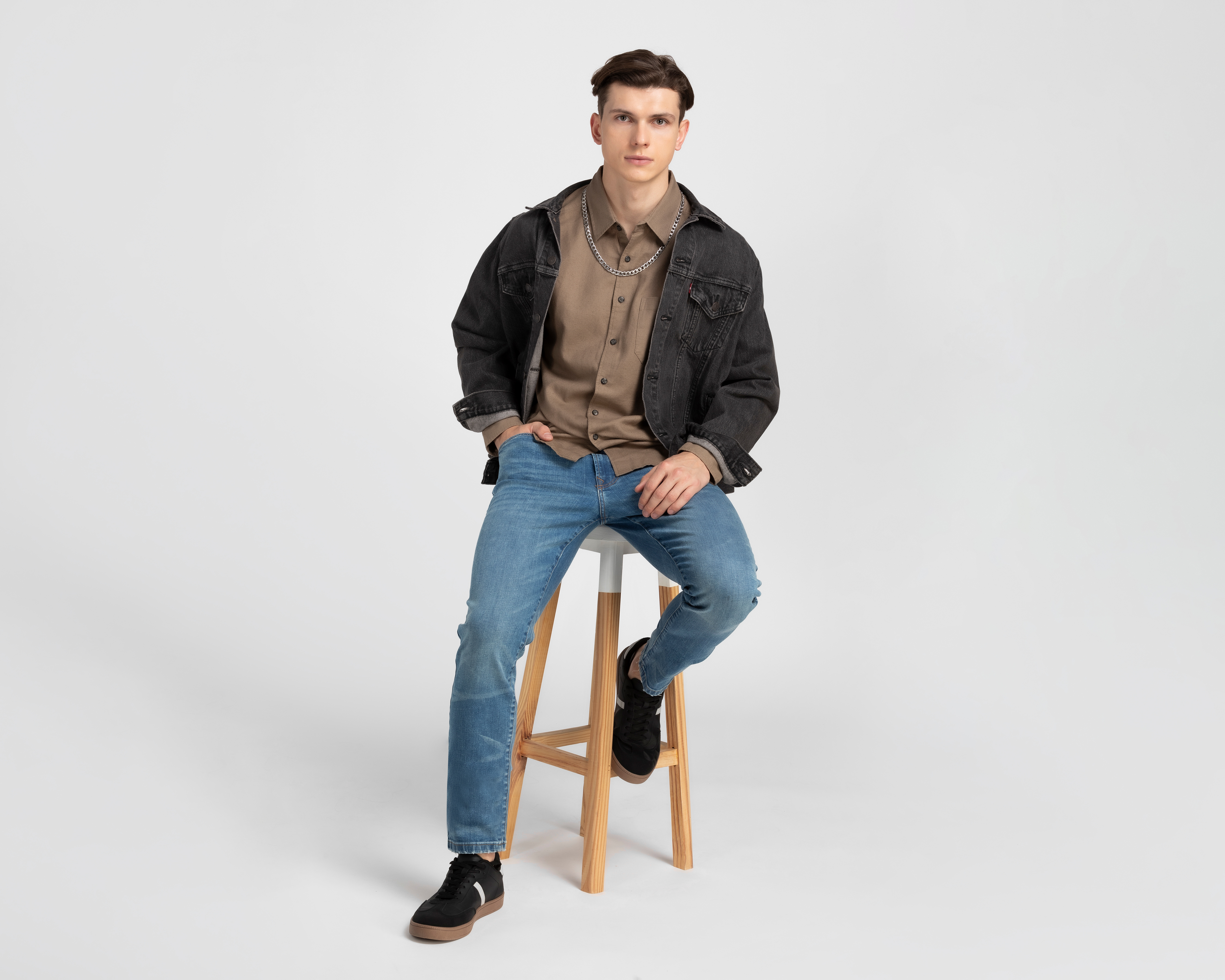 Foto 2 | Foto 2 | Camisa de Moda de Algodón Refill Regular Lisa