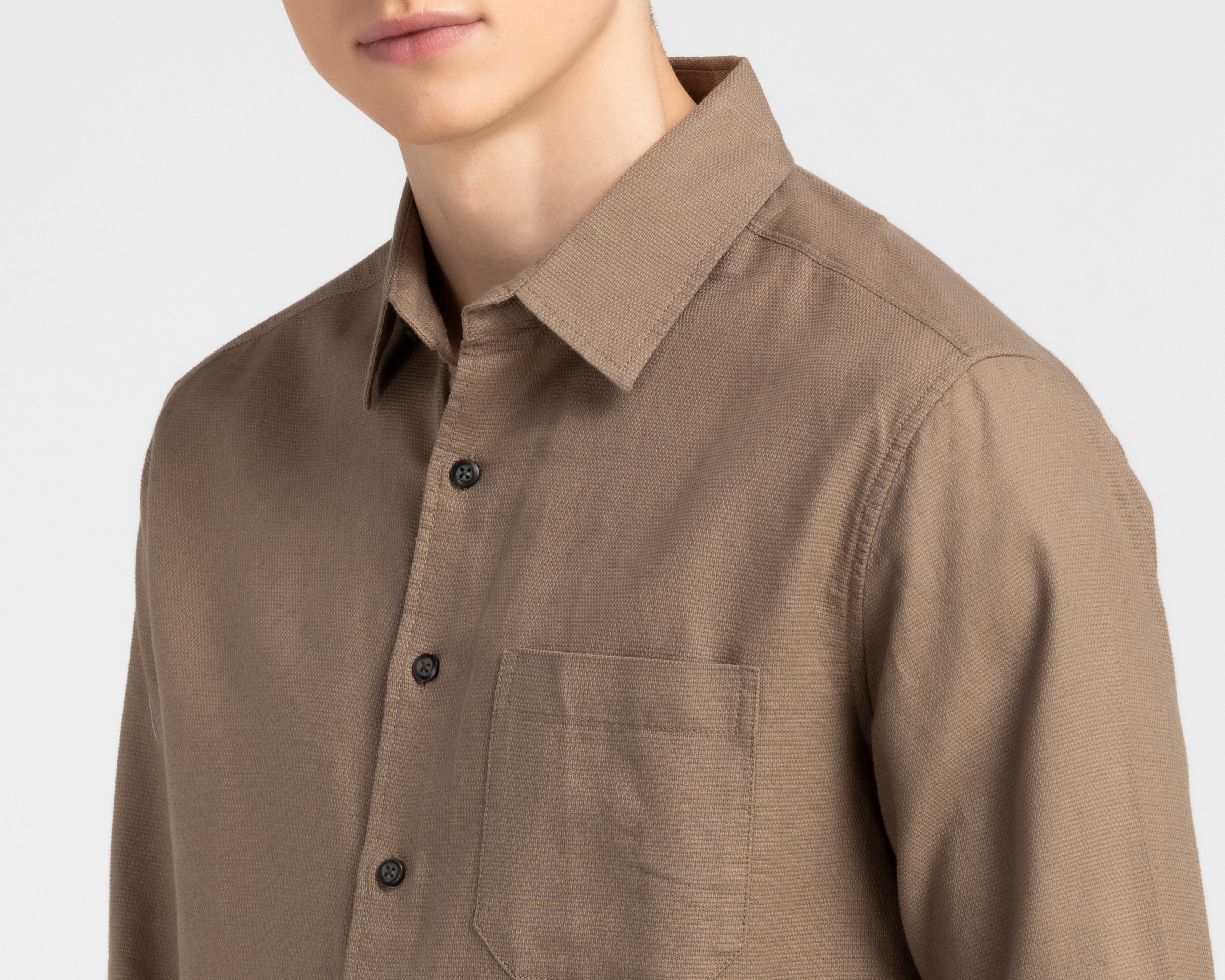 Foto 5 pulgar | Foto 4 | Camisa de Moda de Algodón Refill Regular Lisa