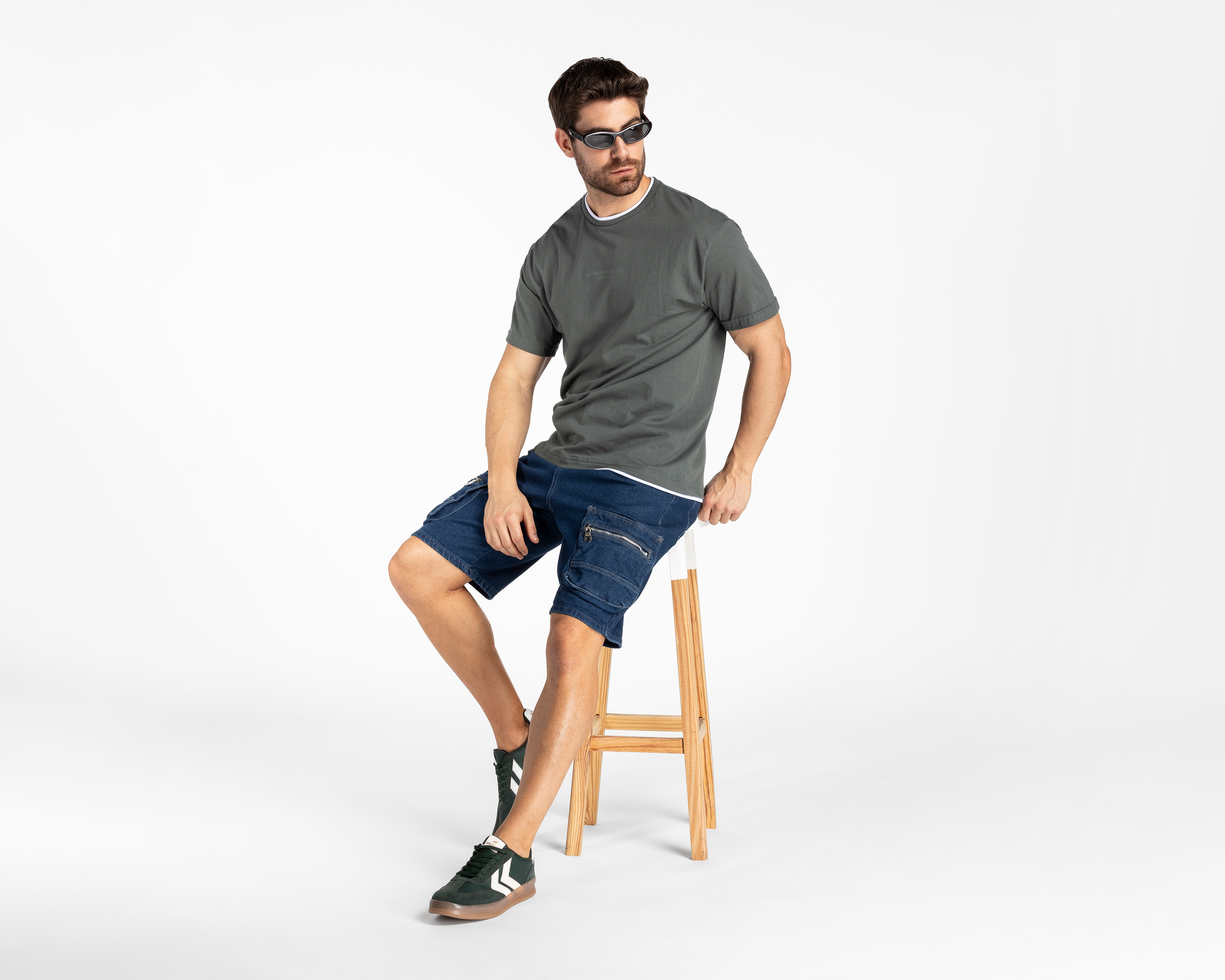 Foto 3 pulgar | Foto 2 | Playera Refill Cuello Redondo para Hombre