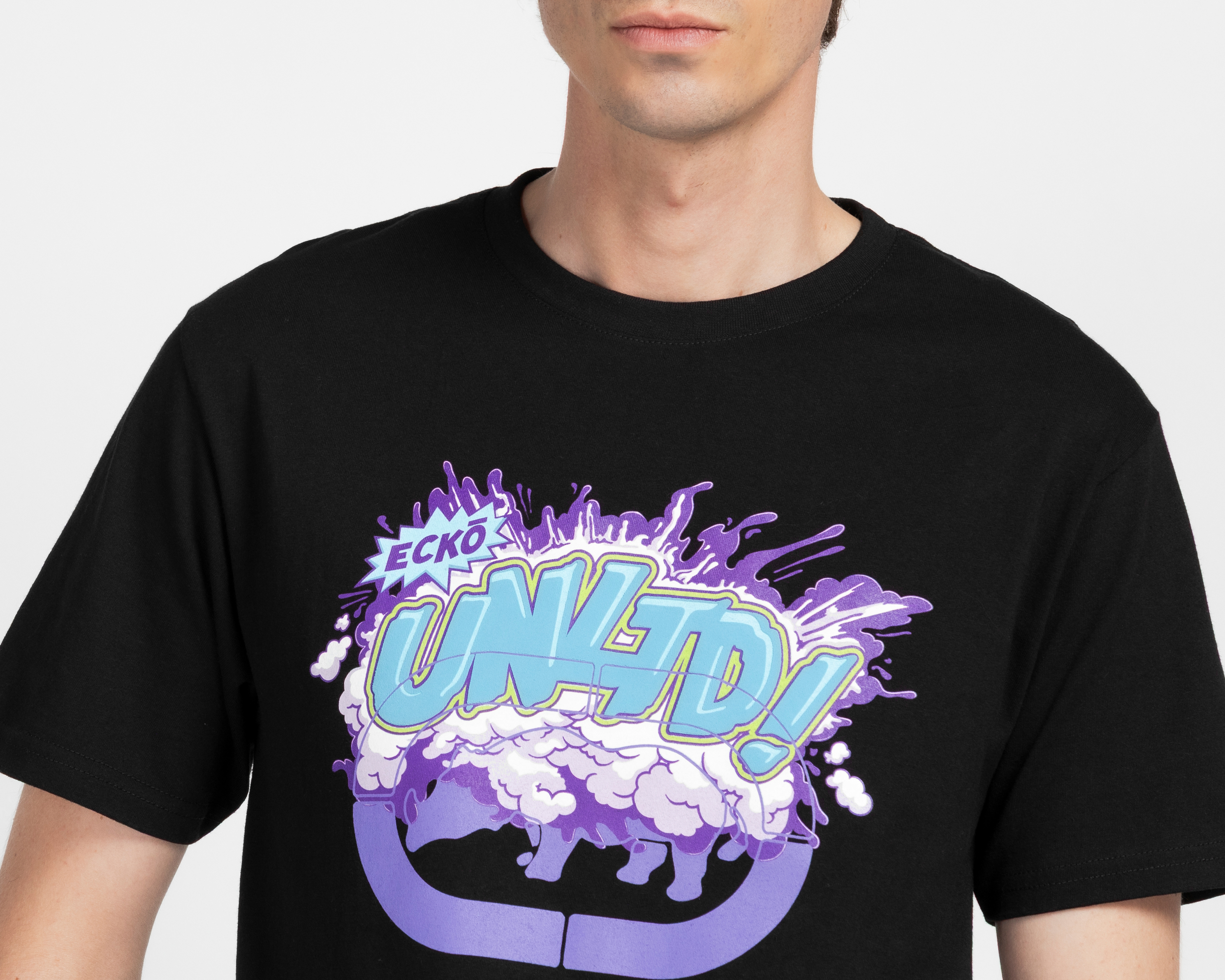Foto 4 | Foto 4 | Playera de Cuello Redondo Eckó Unltd. Negra para Hombre