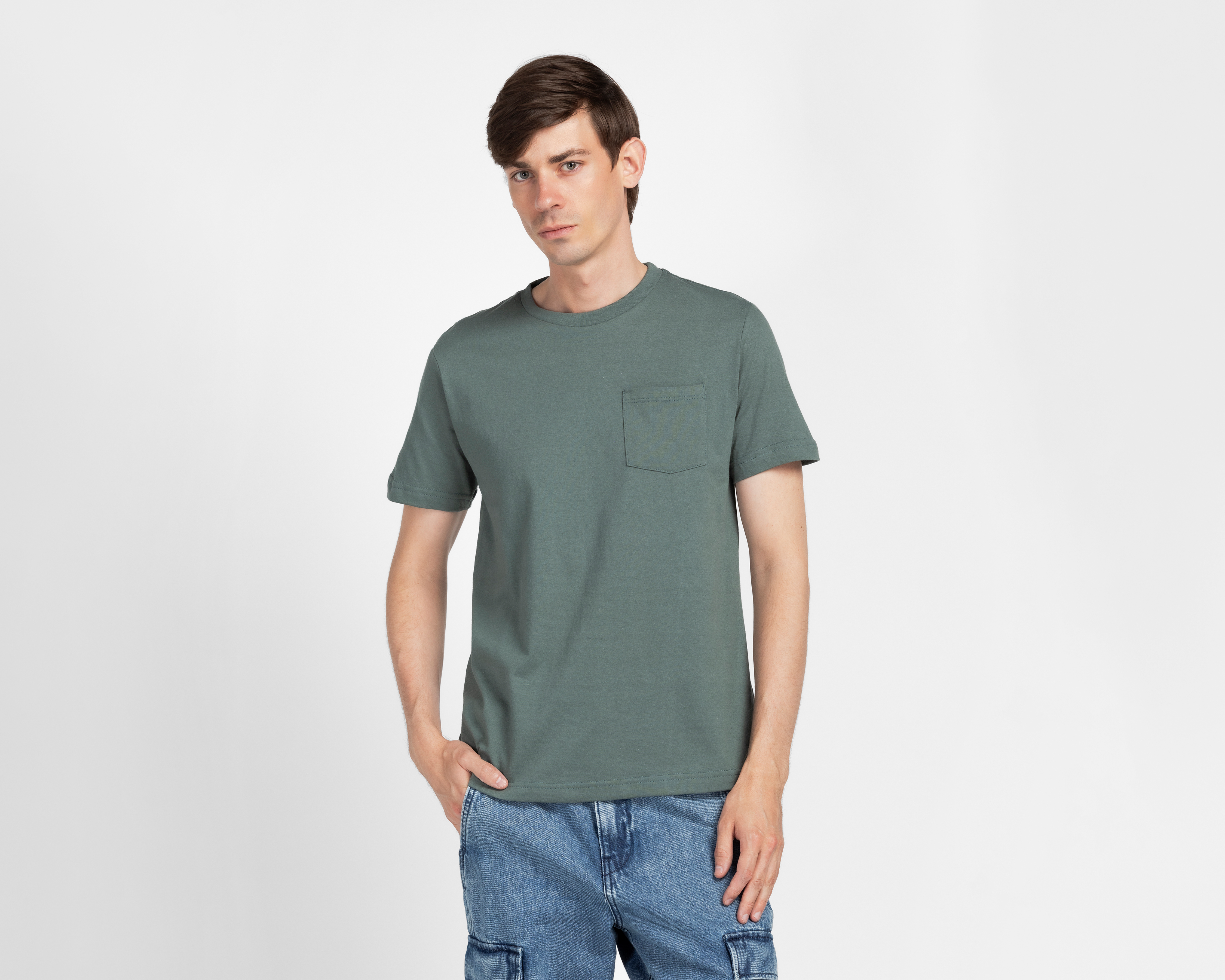 Foto 1 | Foto 1 | Playera de Cuello Redondo Refill Verde para Hombre