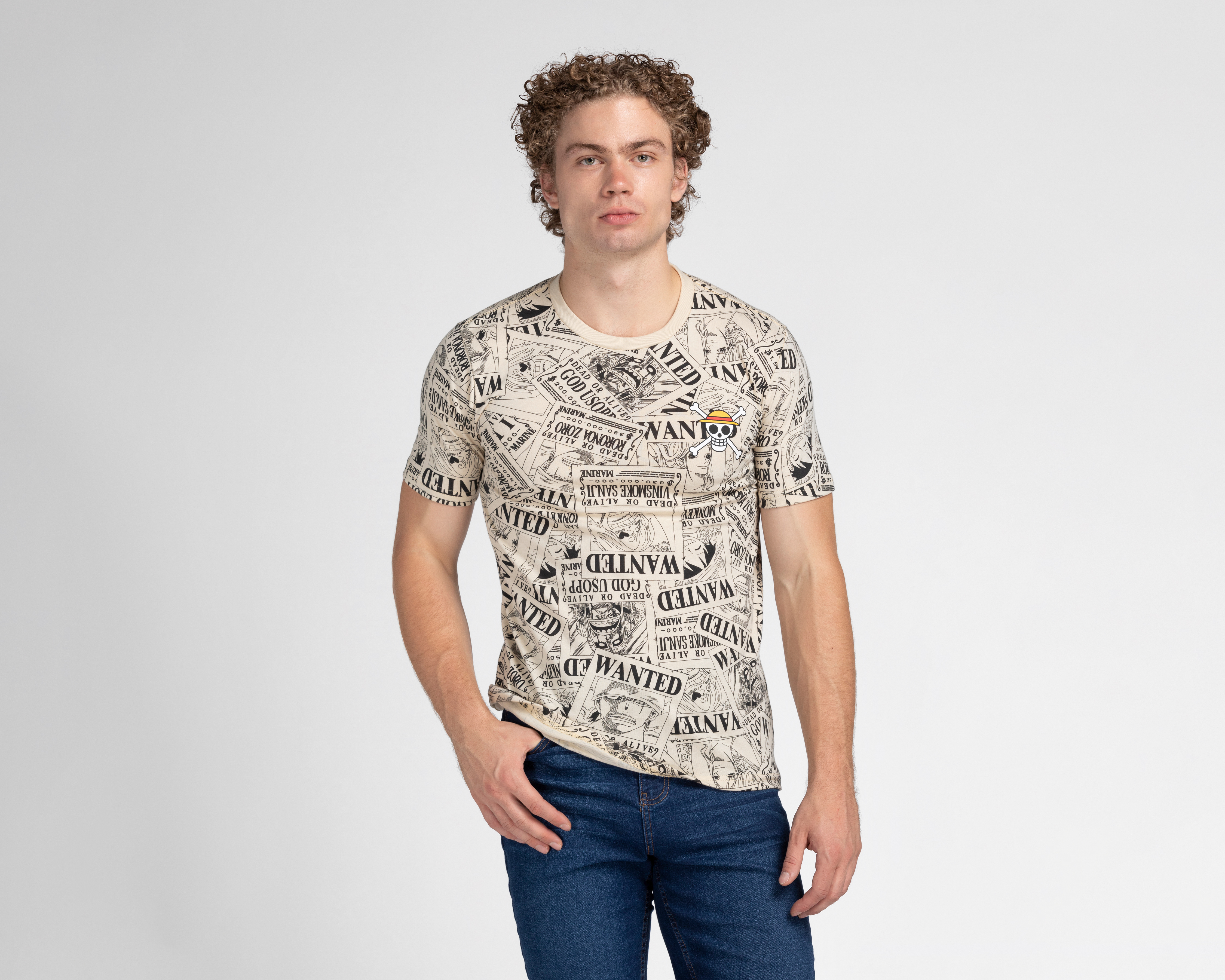 Foto 2 pulgar | Foto 1 | Playera One Piece Cuello Redondo