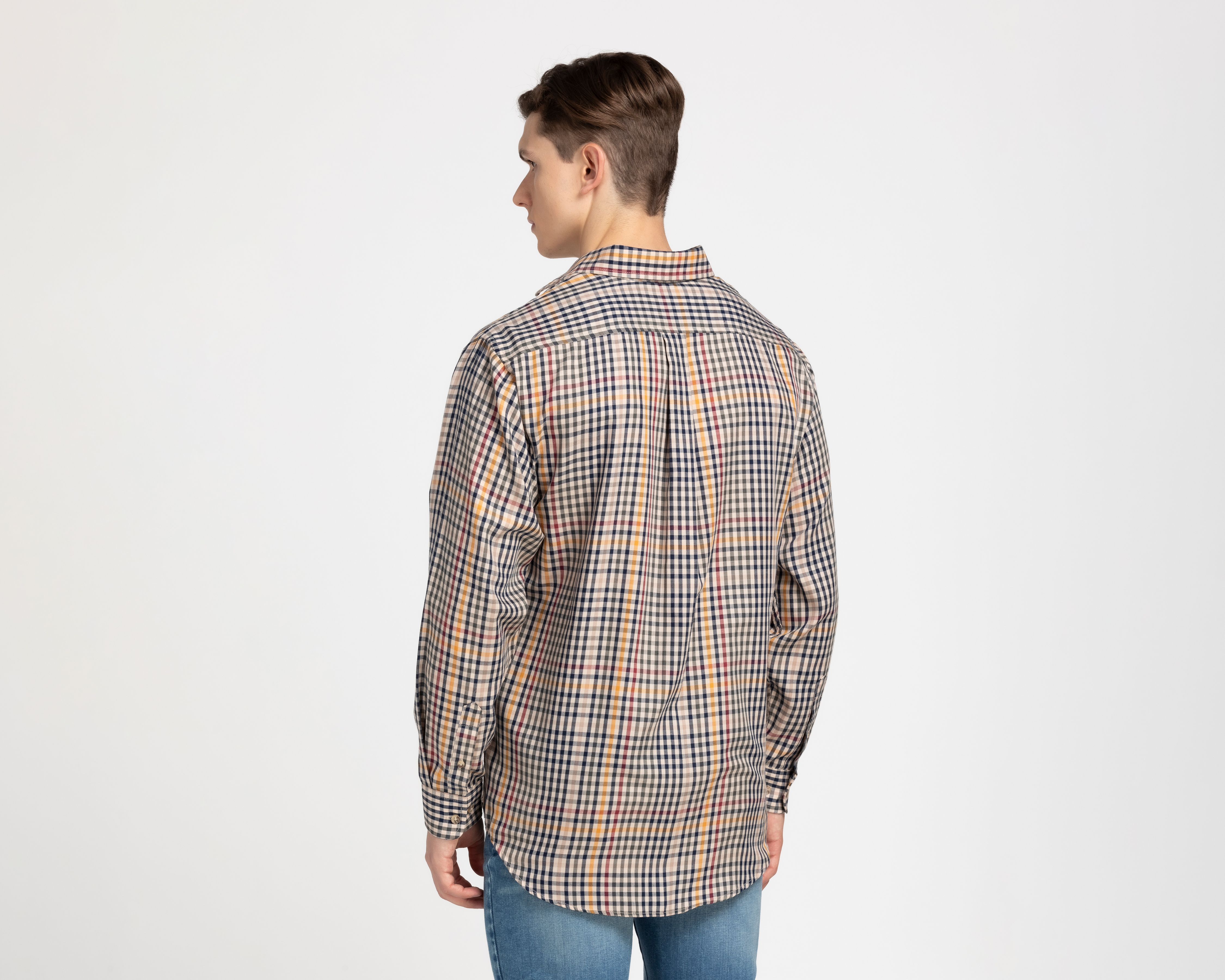 Foto 3 pulgar | Foto 2 | Camisa Casual Porto Sur Regular a Cuadros para Hombre