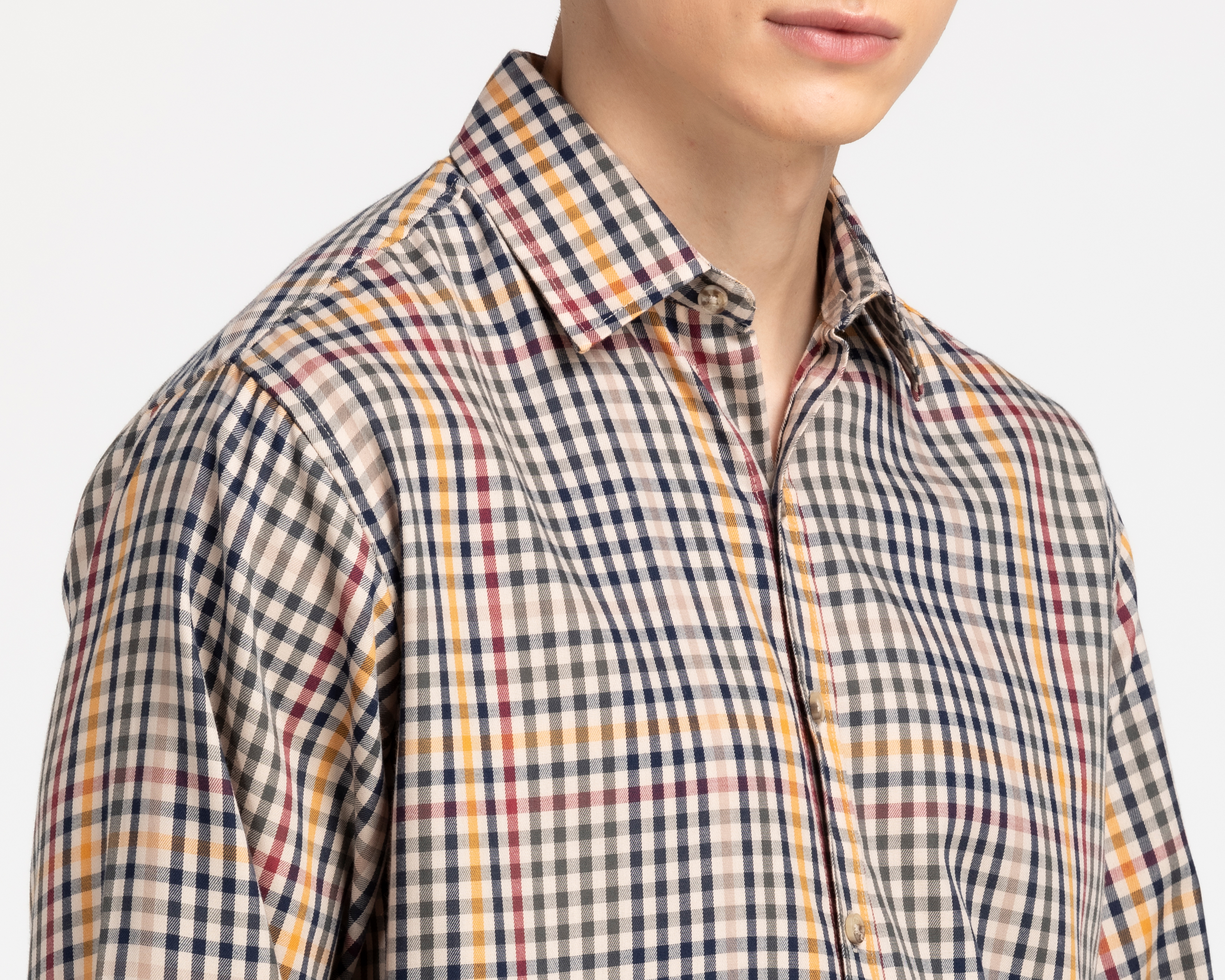 Foto 4 pulgar | Foto 3 | Camisa Casual Porto Sur Regular a Cuadros para Hombre