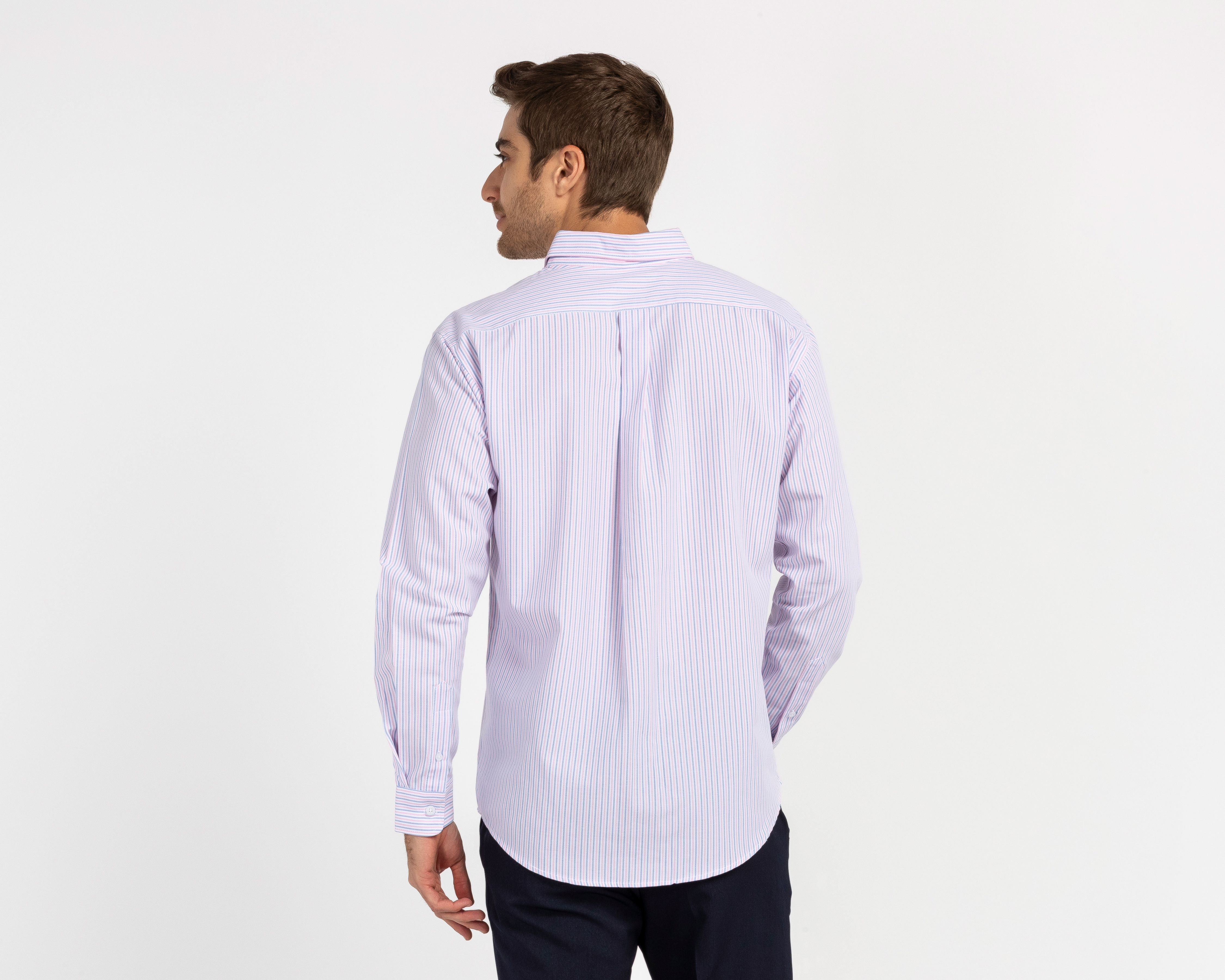 Foto 3 pulgar | Foto 2 | Camisa de Vestir Porto Sur Regular Fit a Rayas para Hombre