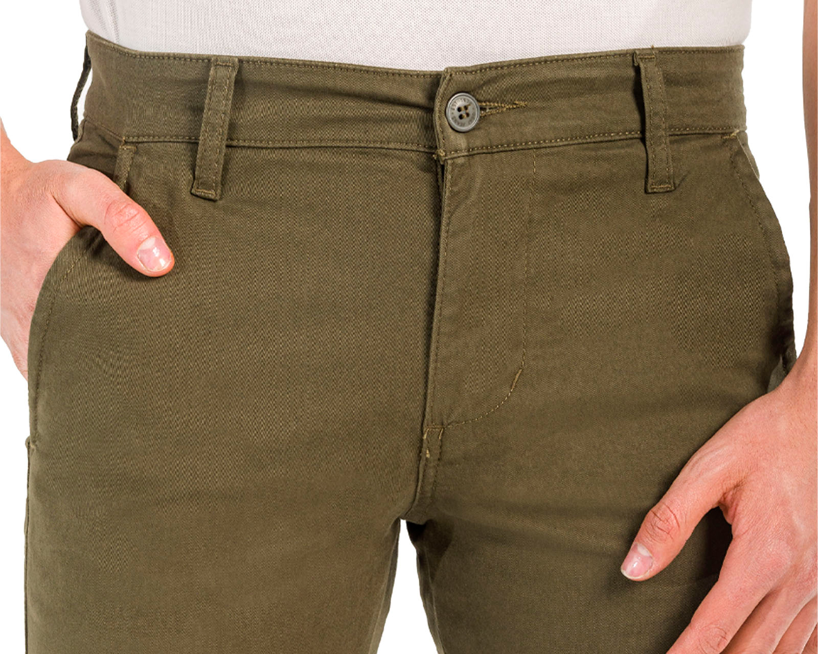 Foto 5 pulgar | Foto 4 | Pantalón Chino Oggi Verde Olivo para Hombre