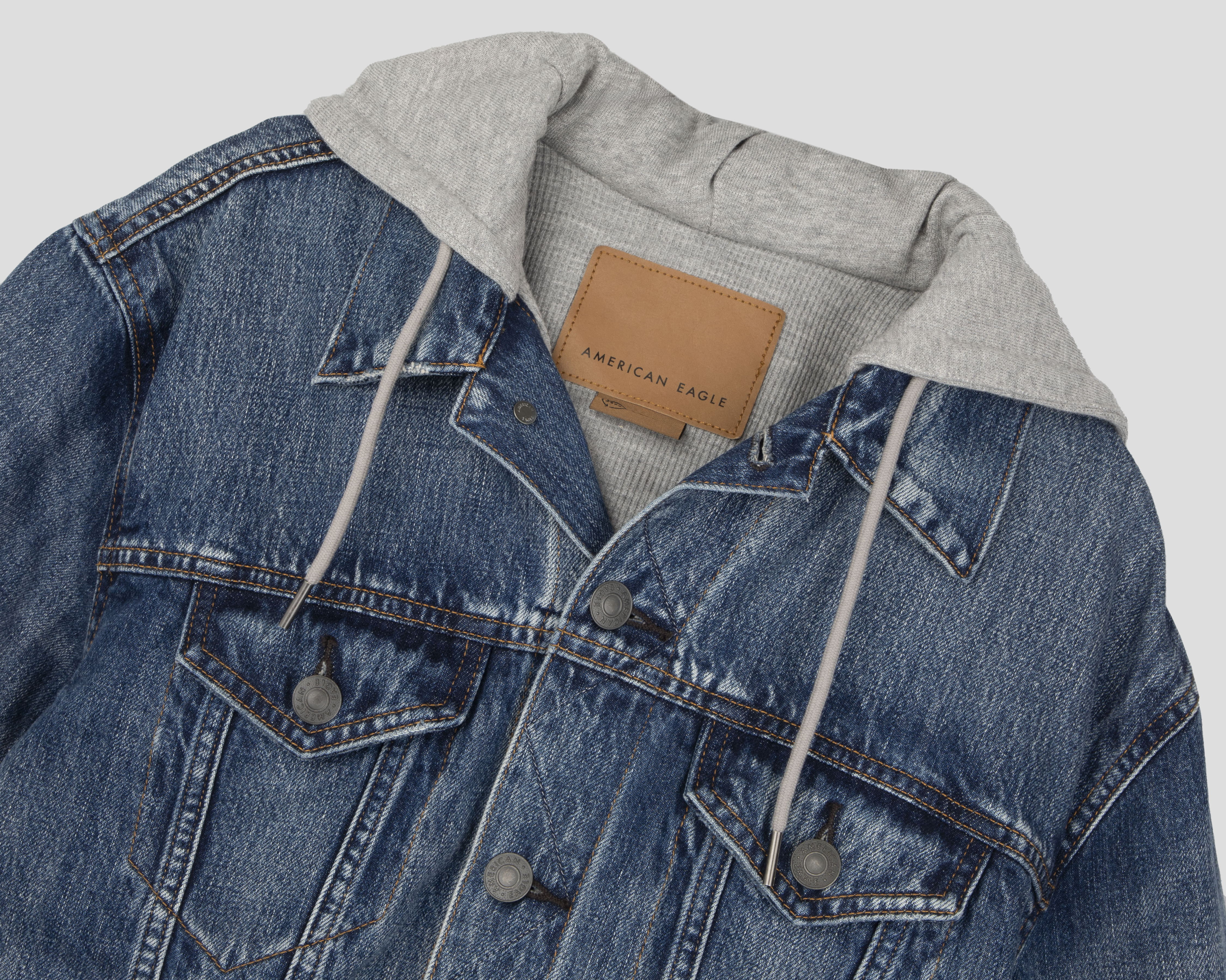 Foto 4 pulgar | Foto 3 | Chamarra American Eagle Trucker de Mezclilla