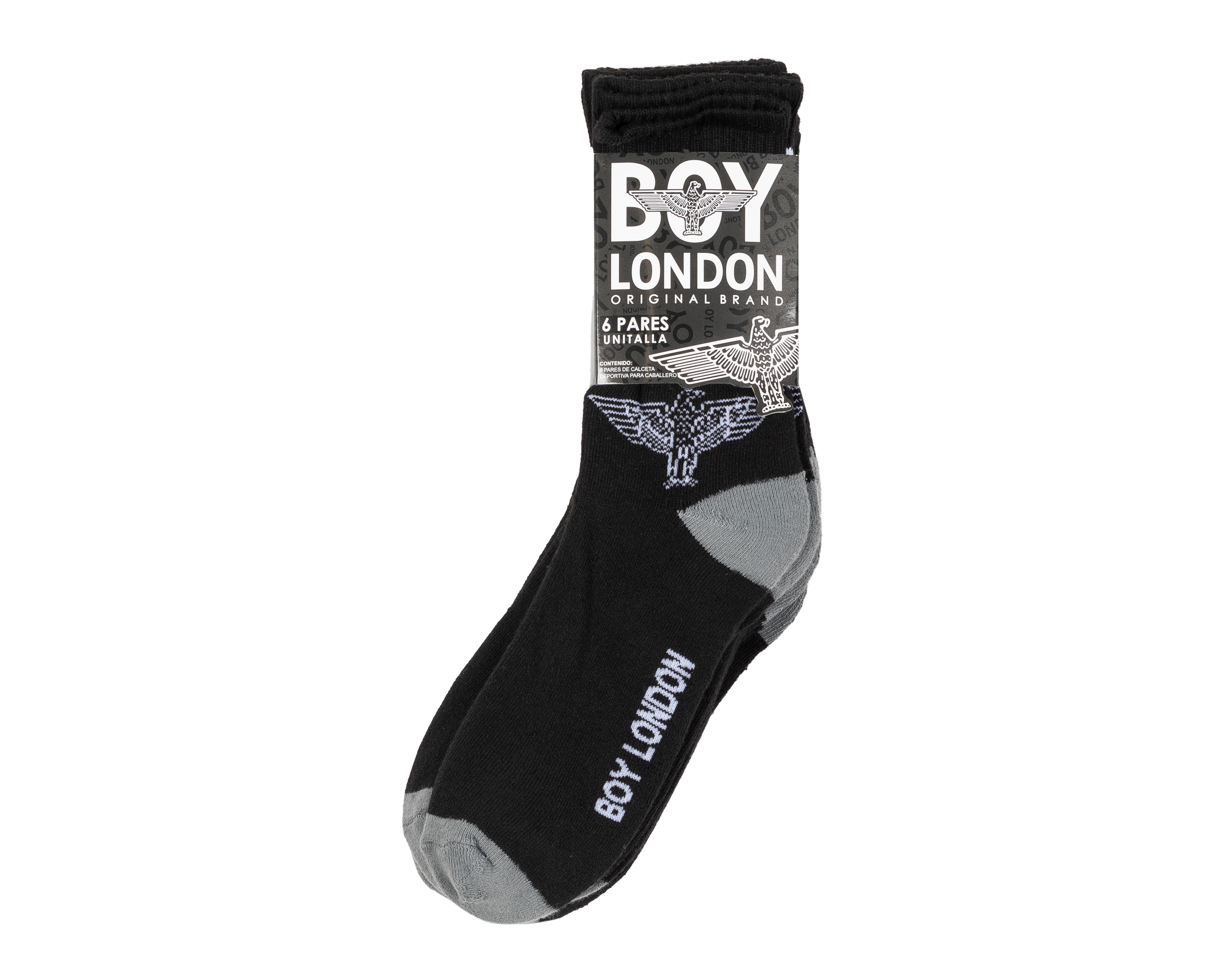 Foto 4 pulgar | Foto 3 | Calcetas Deportivas Boy London para Hombre 6 Pares