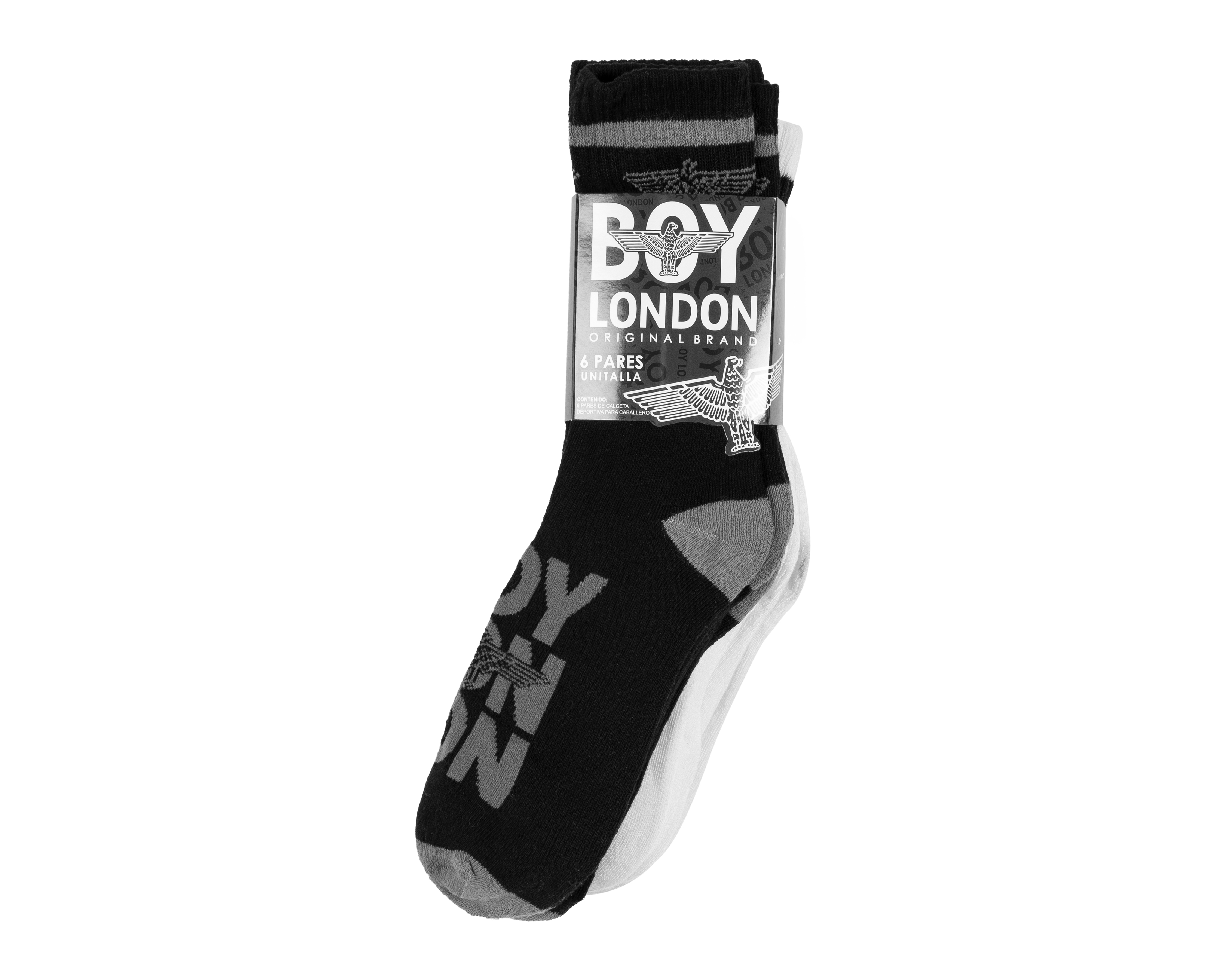 Foto 4 pulgar | Foto 3 | Calcetas Deportivas Boy London para Hombre 6 Pares