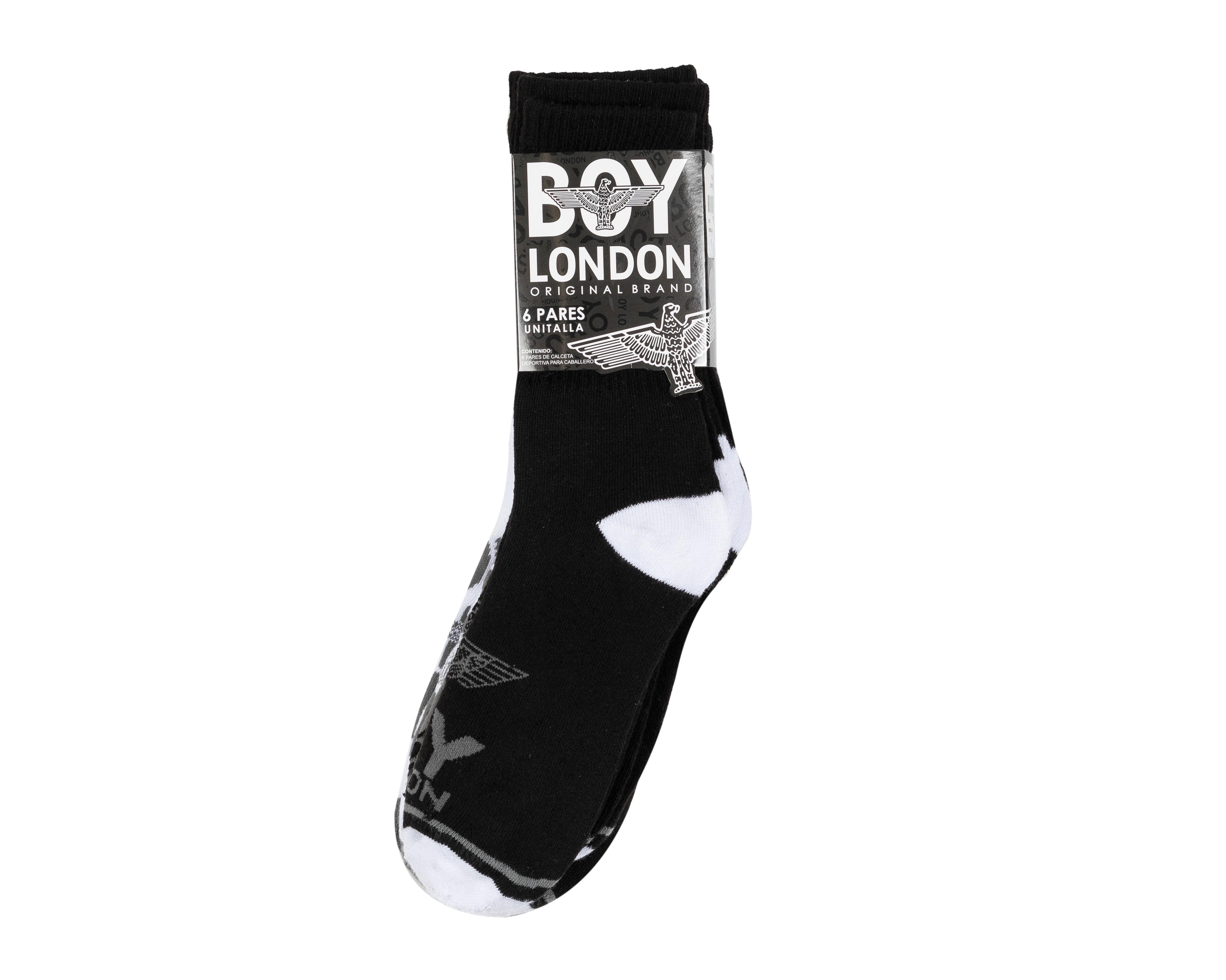 Foto 4 pulgar | Foto 3 | Calcetas Deportivas Boy London para Hombre 6 Pares