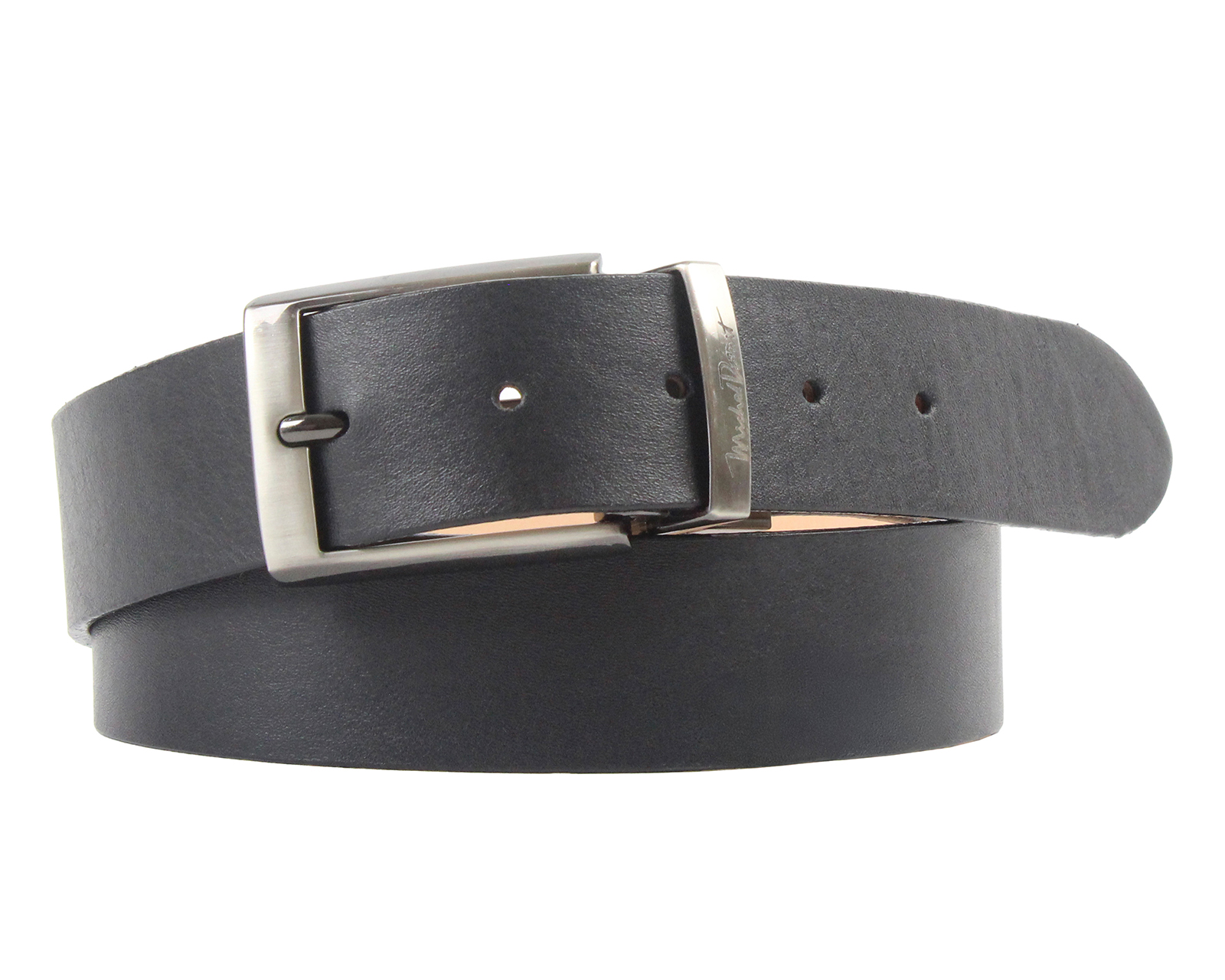 Foto 2 | Foto 2 | Cinturón de Piel para Hombre Michel Domit Negro