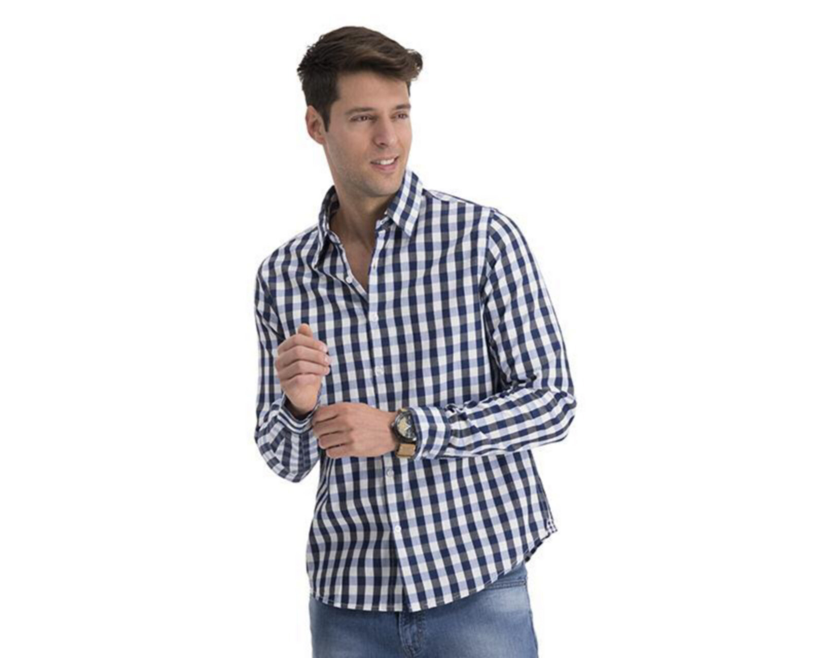 Camisa Casual Porto Sur Regular Fit a Cuadros