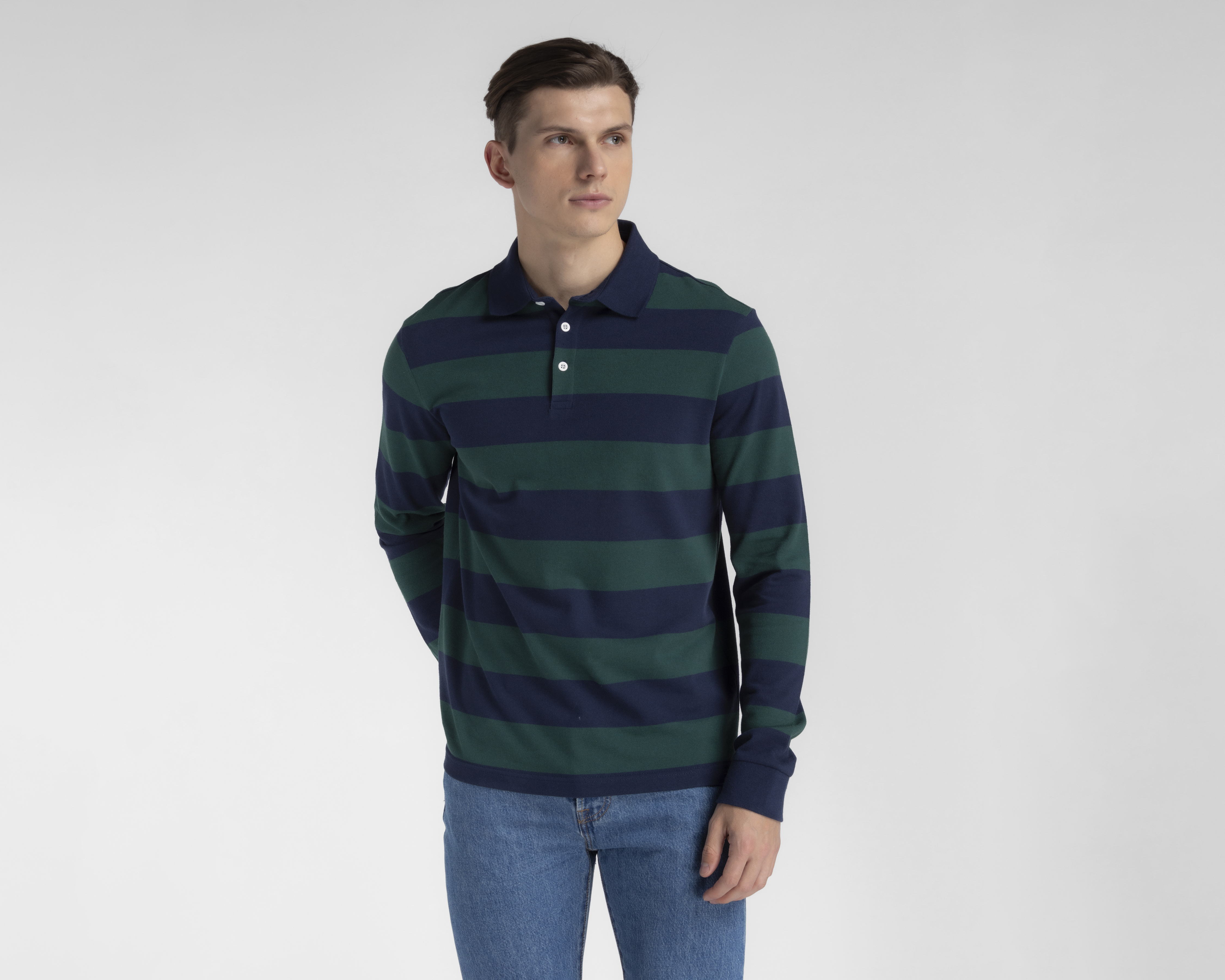 Playera Polo Refill Manga Larga para Hombre