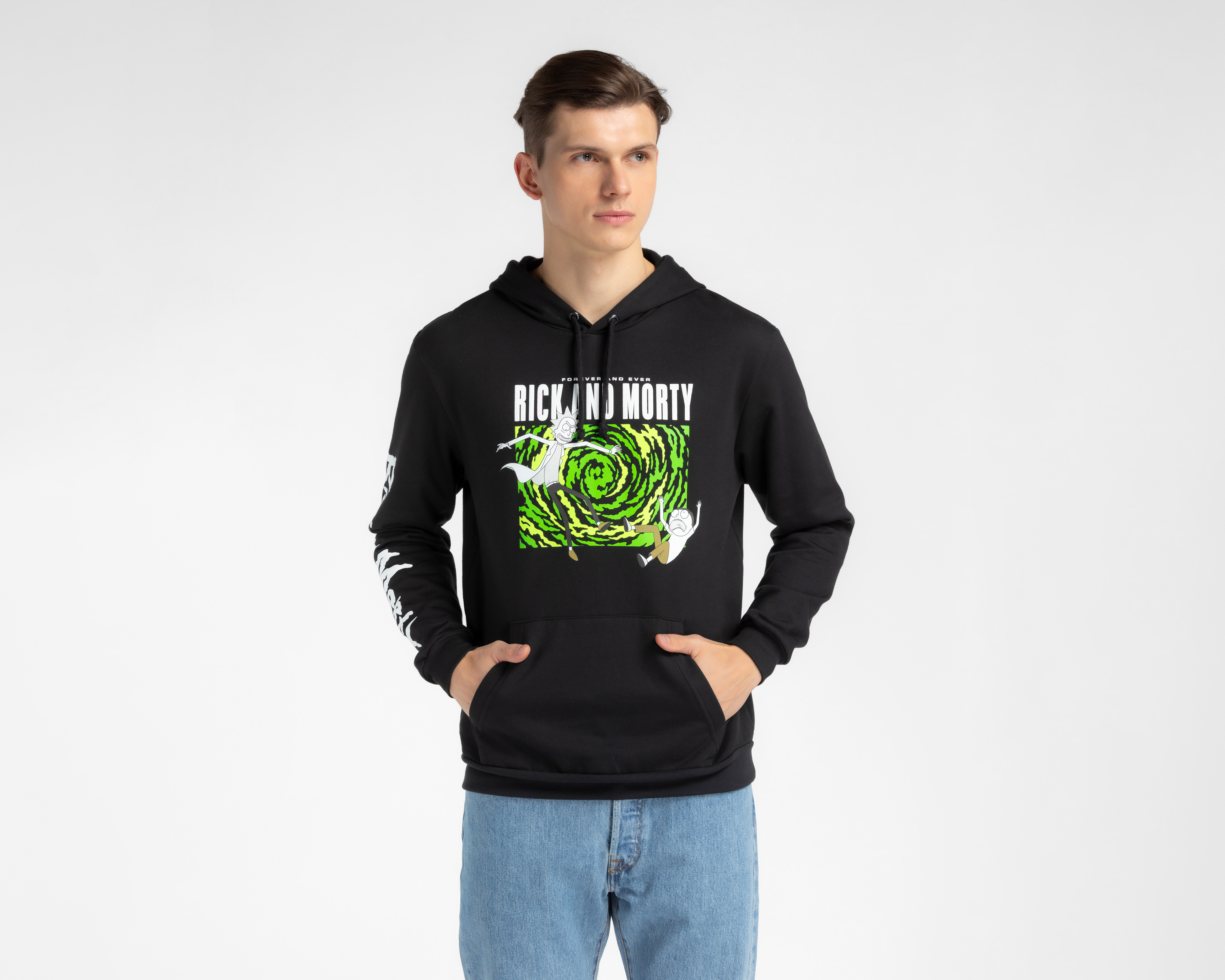 Foto 2 pulgar | Foto 1 | Sudadera Rick & Morty con Capucha