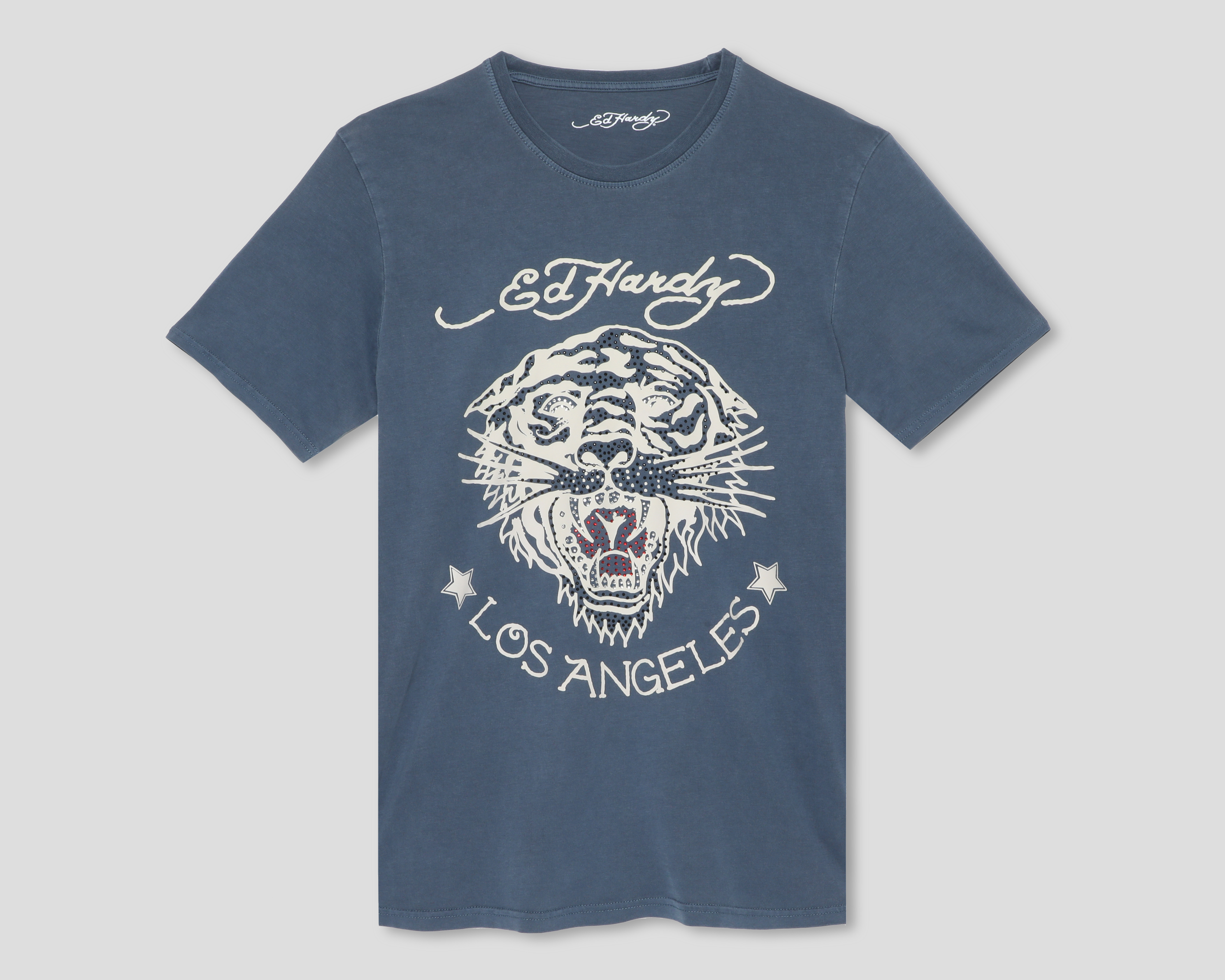 Foto 1 | Foto 1 | Playera Cuello Redondo Gris Ed Hardy para Hombre