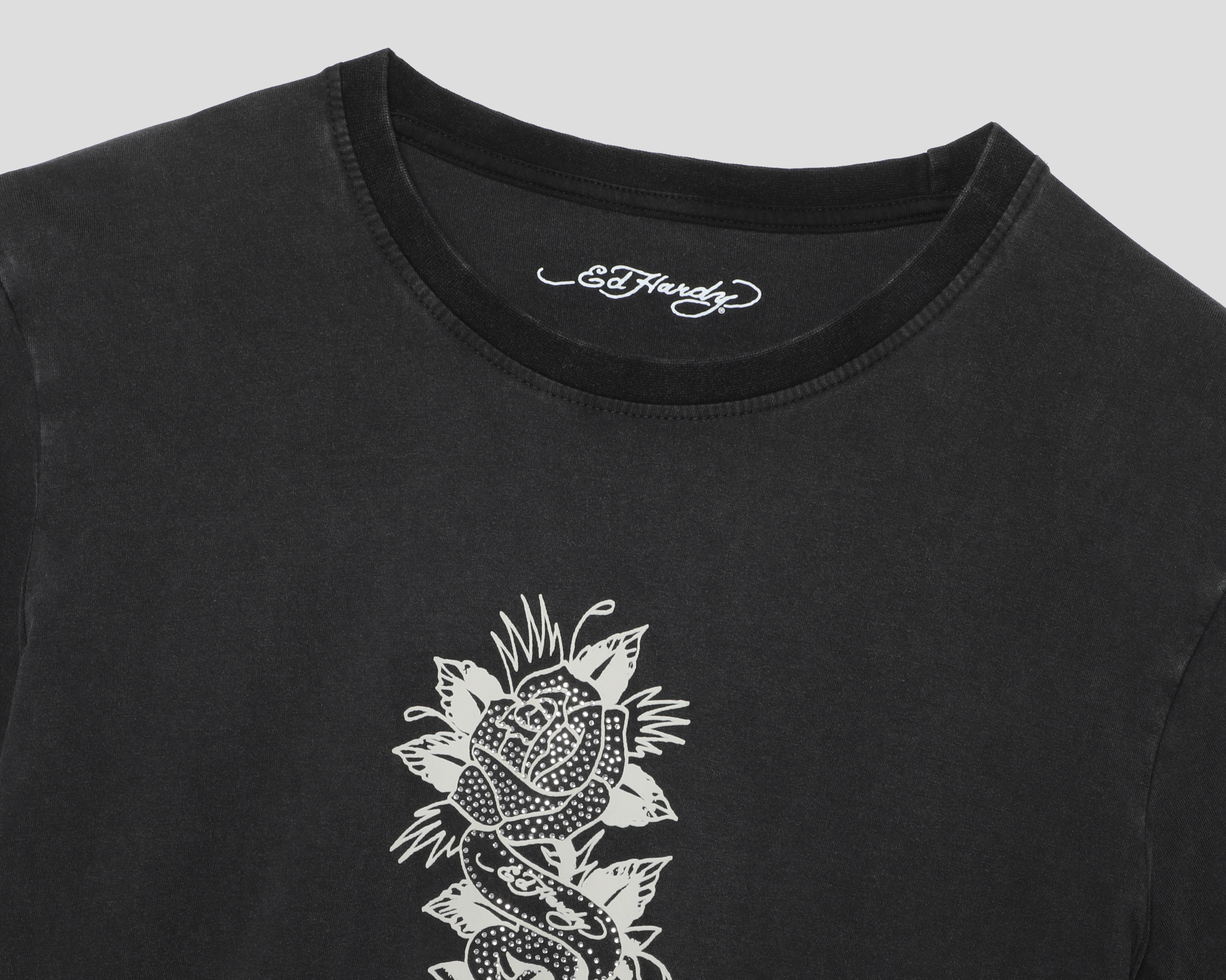 Foto 4 pulgar | Foto 3 | Playera Cuello Redondo Gris Ed Hardy para Hombre