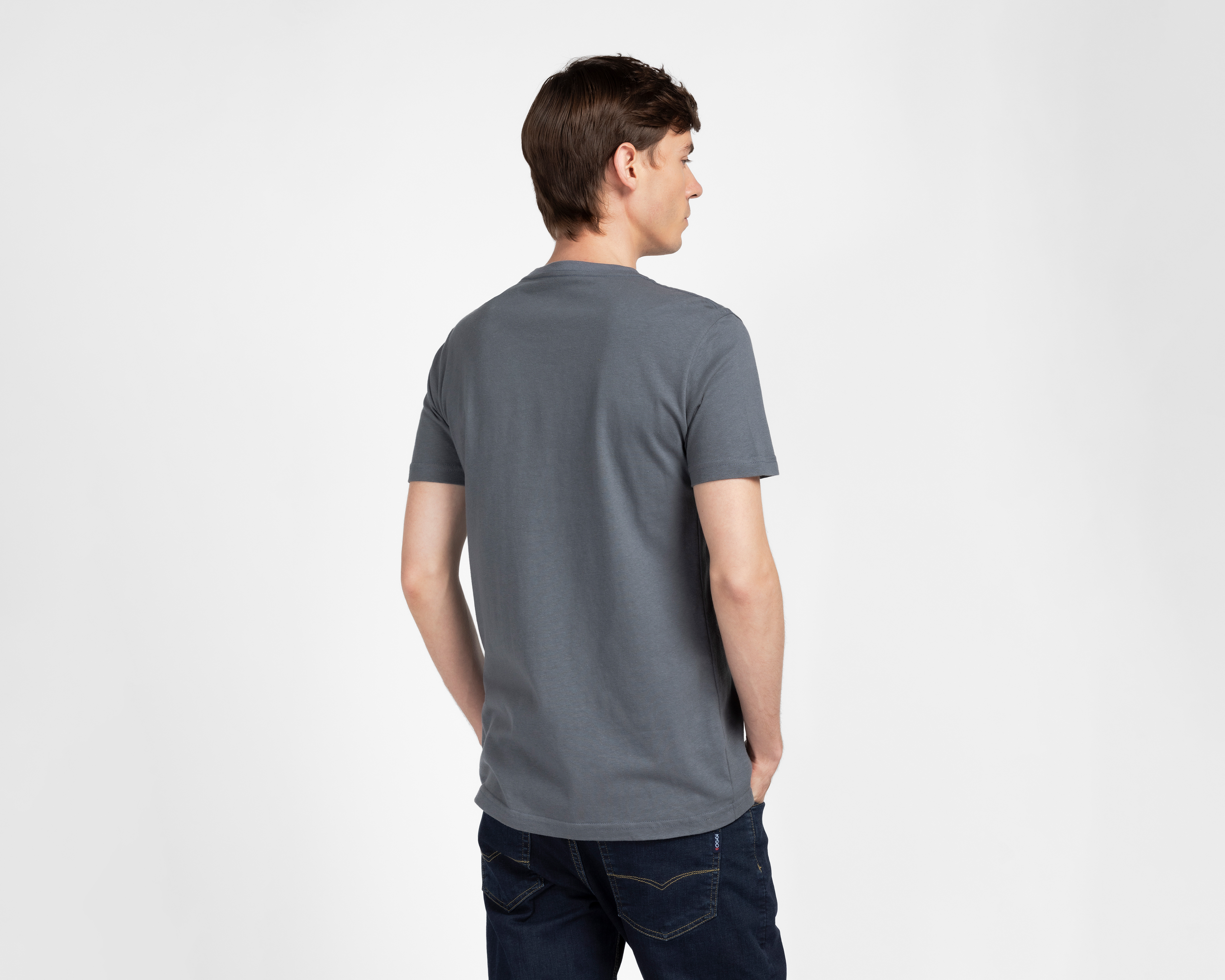 Foto 2 | Foto 2 | Playera Metallica Gris Cuello Redondo para Hombre