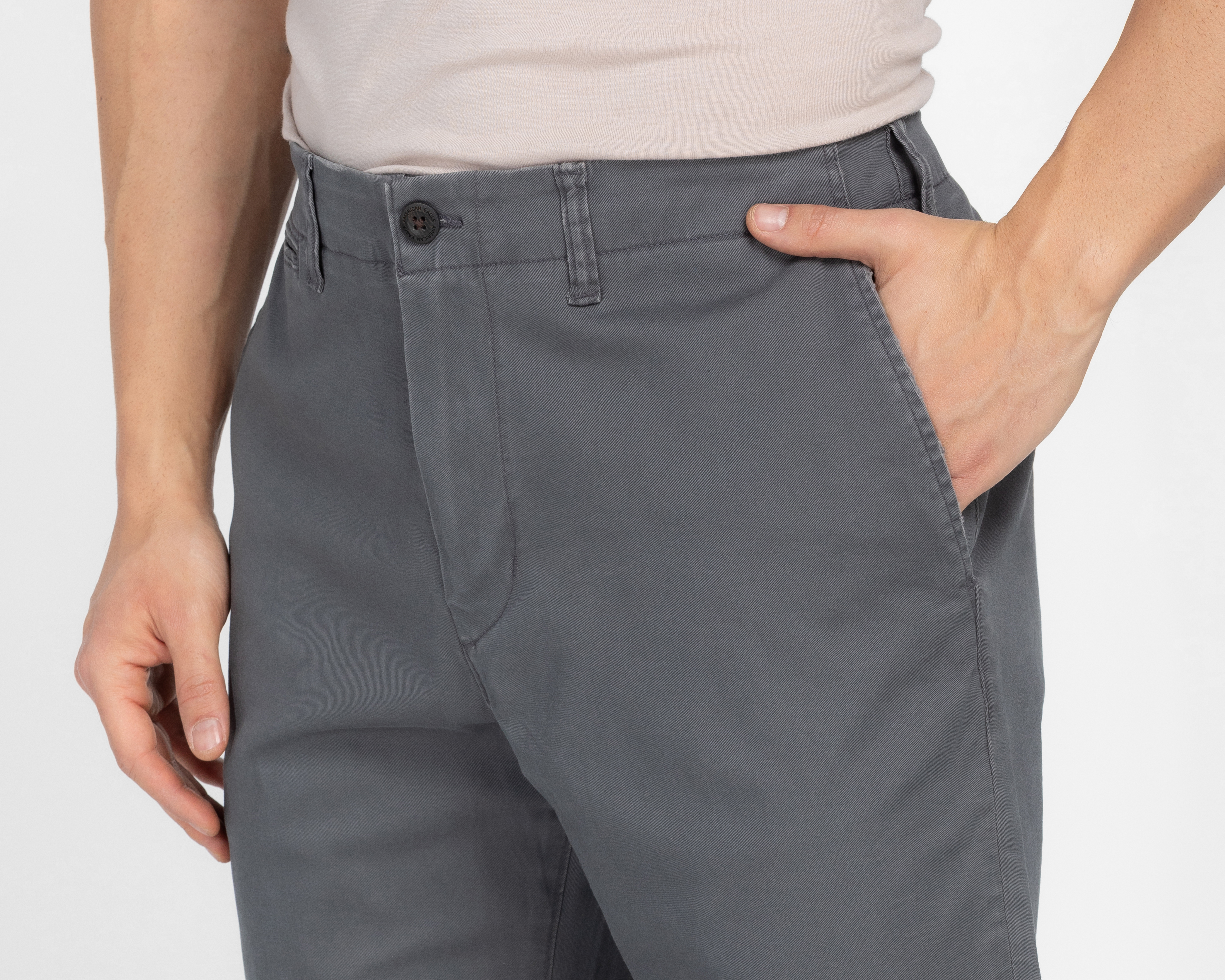 Foto 4 pulgar | Foto 3 | Pantalón Chino American Eagle Lived-In Khaki para Hombre