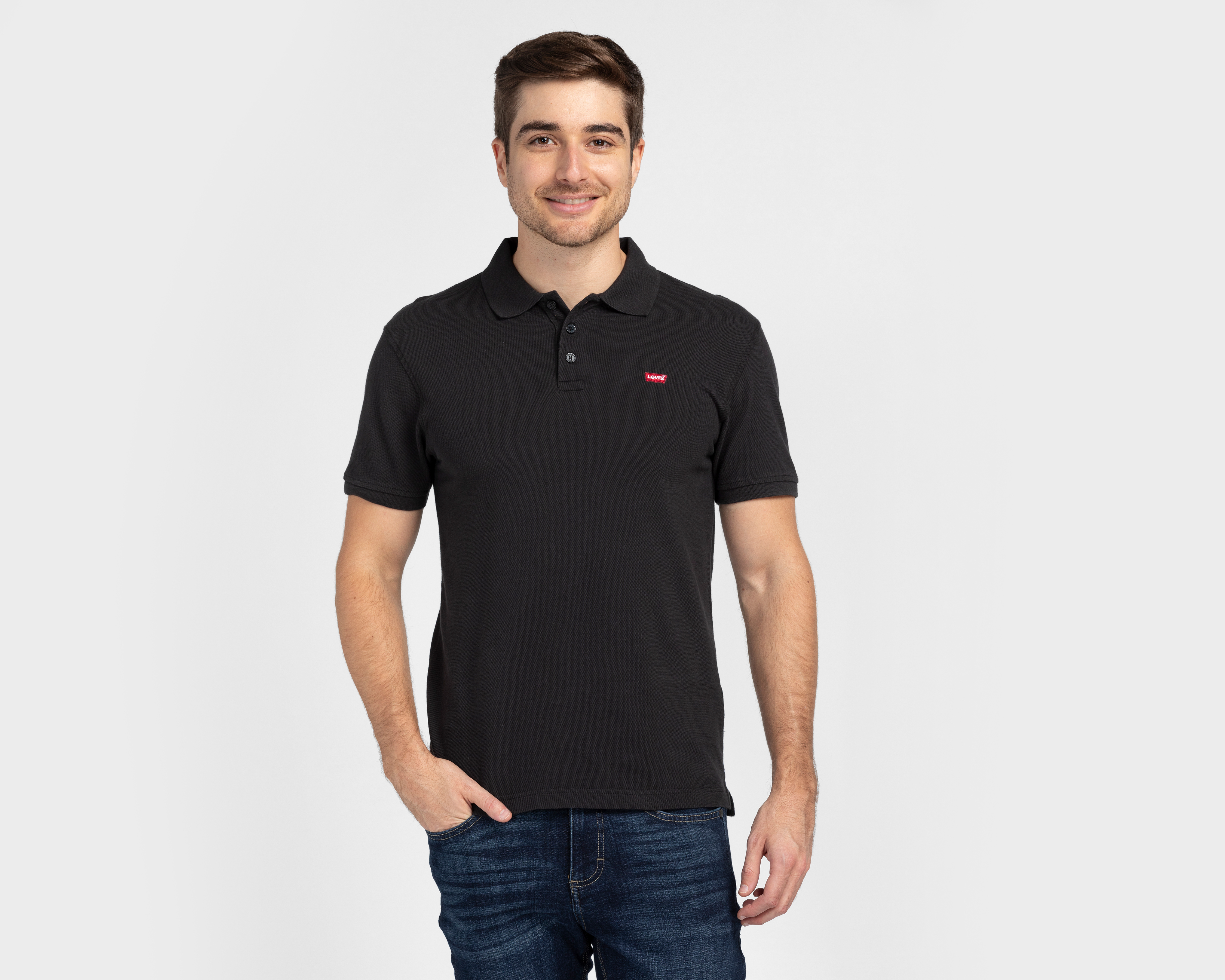 Foto 3 | Foto 3 | Playera Polo Levi's Negra para Hombre