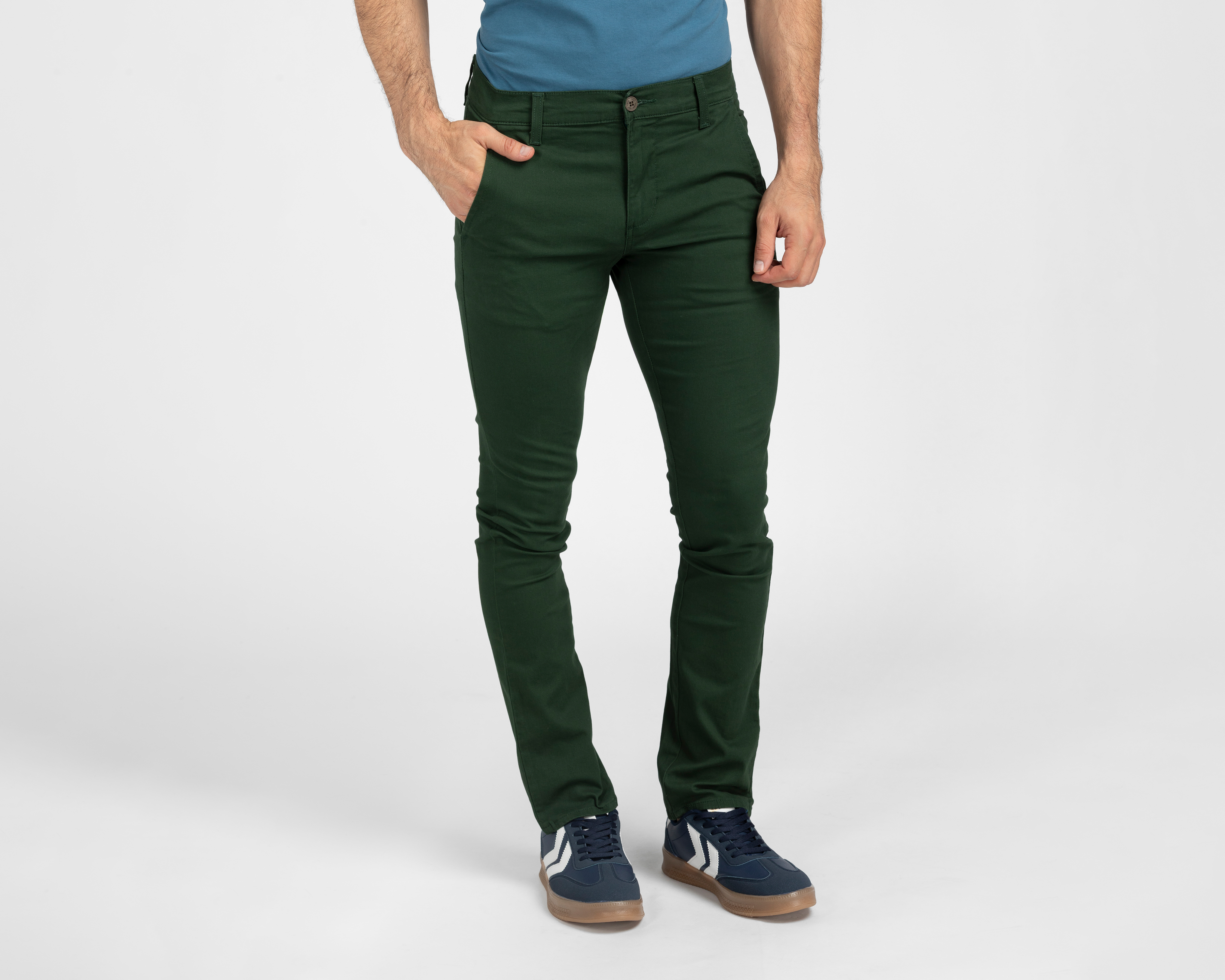 Pantalón de Gabardina Oggi Verde para Hombre