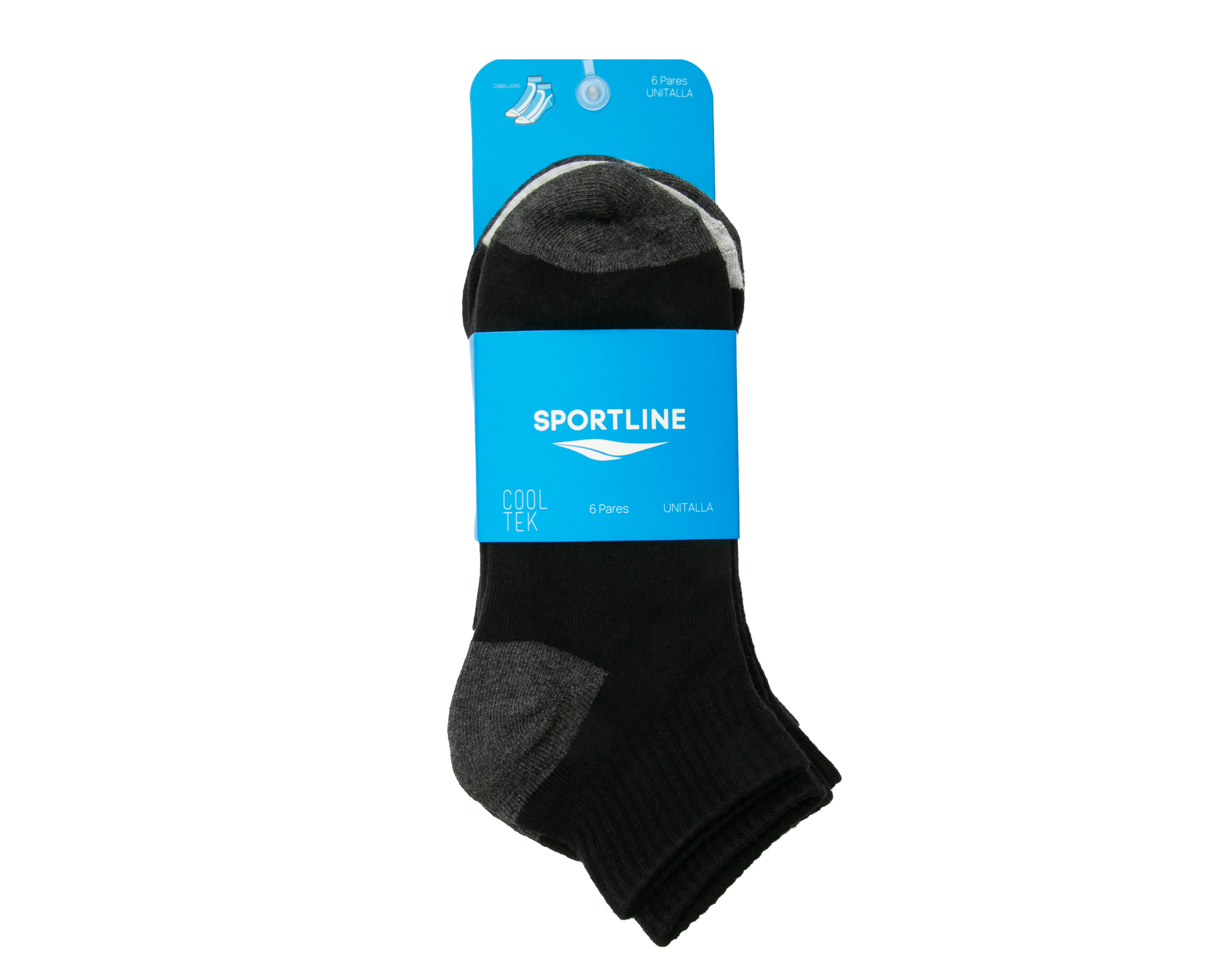 Foto 4 pulgar | Foto 3 | Calcetines Deportivos Sportline Cooltek para Hombre 6 Pares