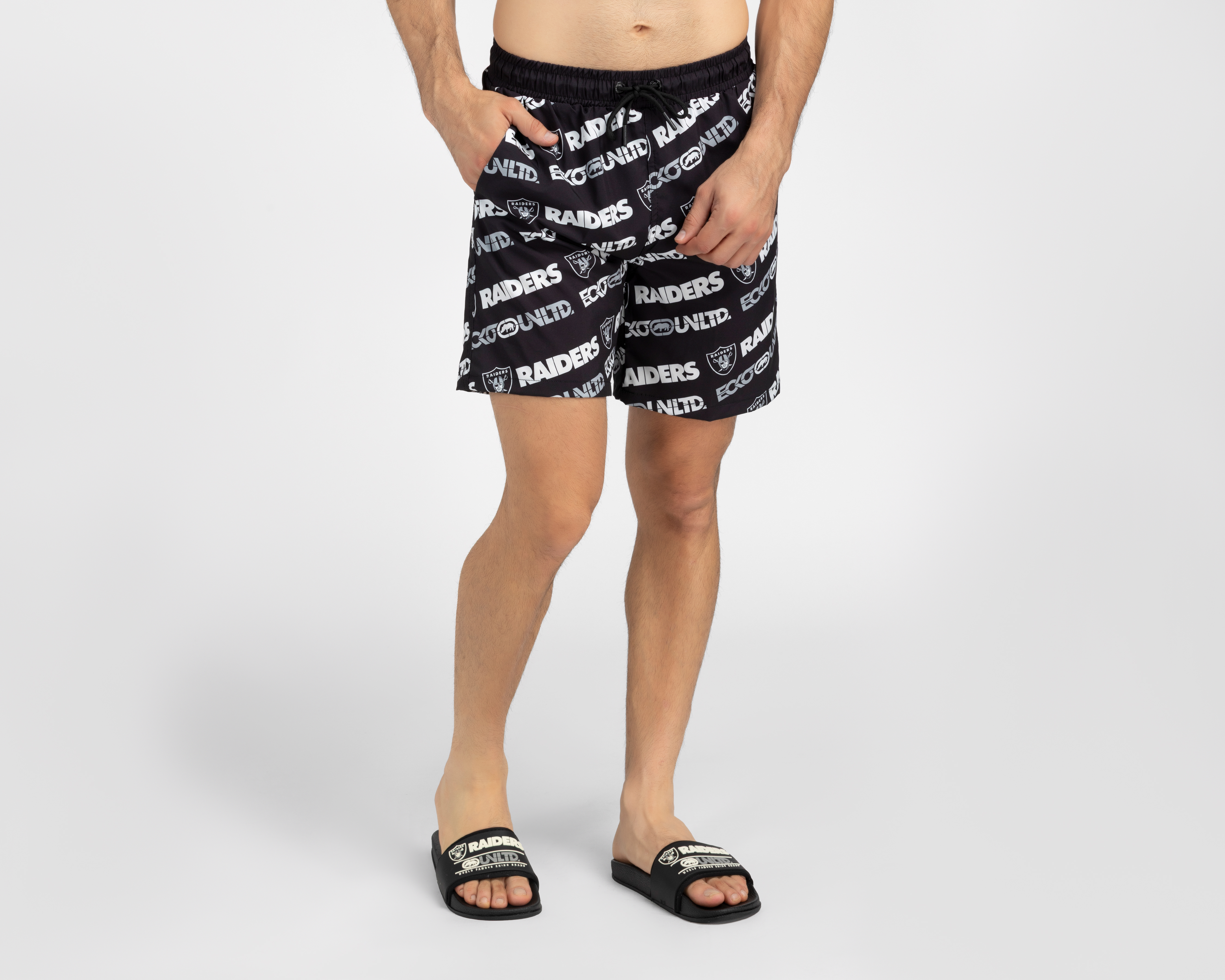Foto 1 | Foto 1 | Traje de Baño Ecko Unltd. NFL Las Vegas Raiders con Sandalias para Hombre