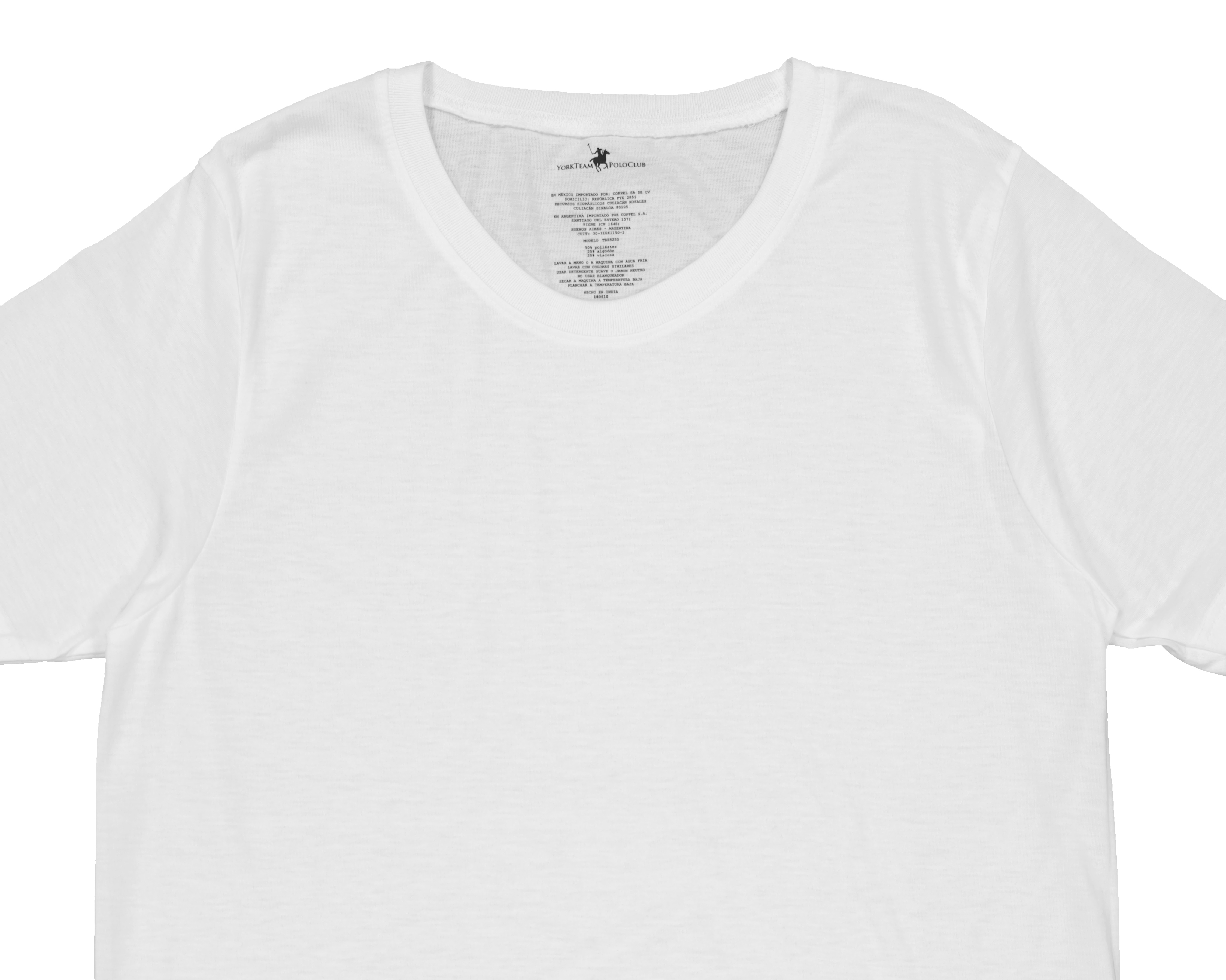 Foto 8 pulgar | Foto 7 | Playera Interior Cuello Redondo York Team Polo Club Blanca para Hombre