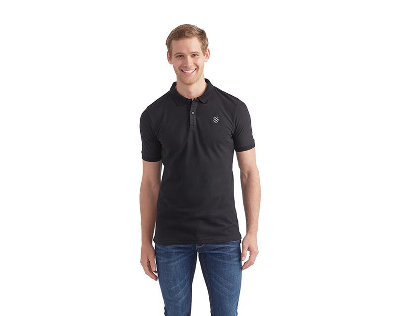 Playera Polo K-Swiss Negra para Hombre