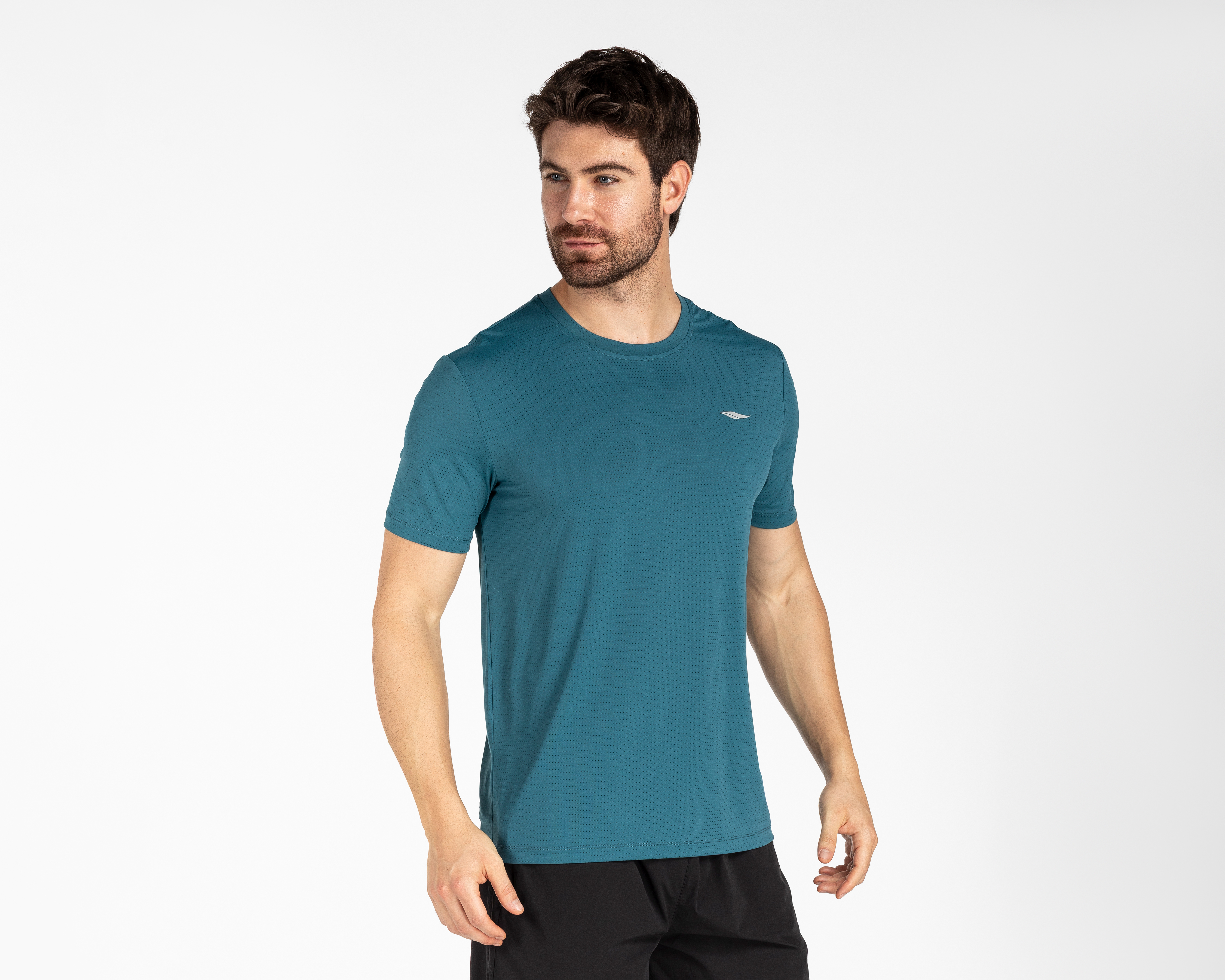 Playera Manga Corta Iron Fit Cooltek Azul