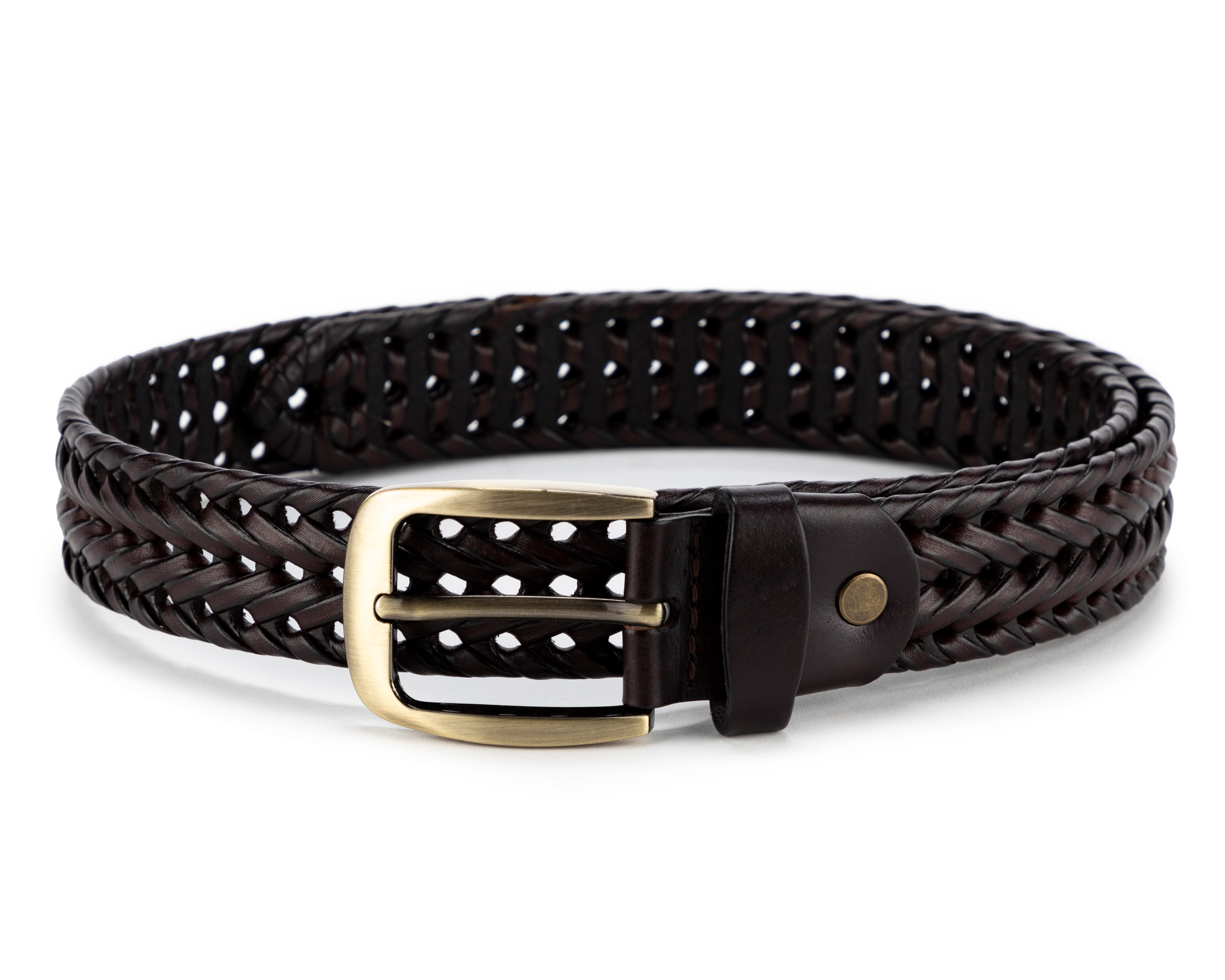 Foto 2 pulgar | Foto 1 | Cinturón de Piel para Hombre Porto Sur Trenzado