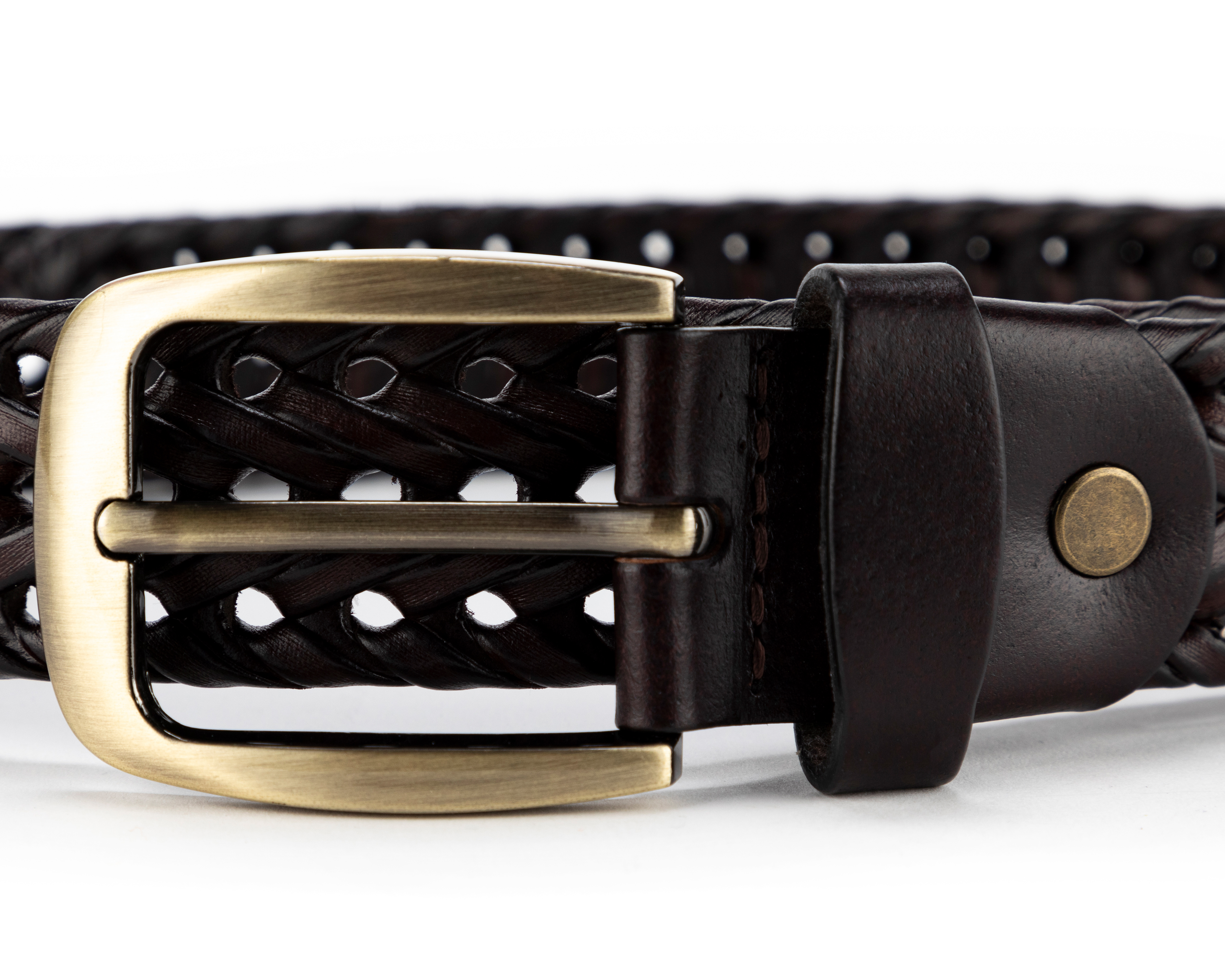 Foto 4 pulgar | Foto 3 | Cinturón de Piel para Hombre Porto Sur Trenzado