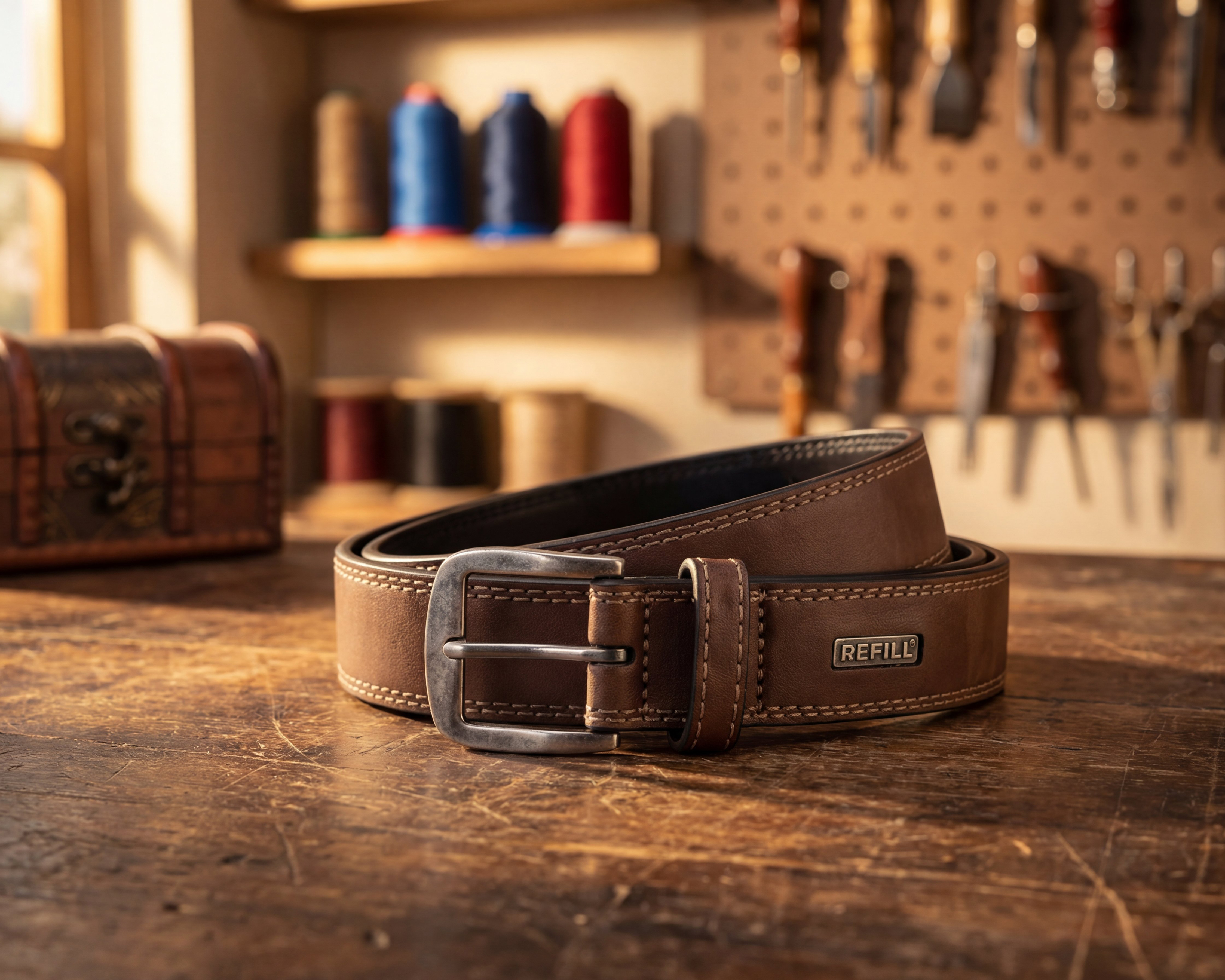 Foto 4 | Foto 4 | Cinturón para Hombre Refill Café