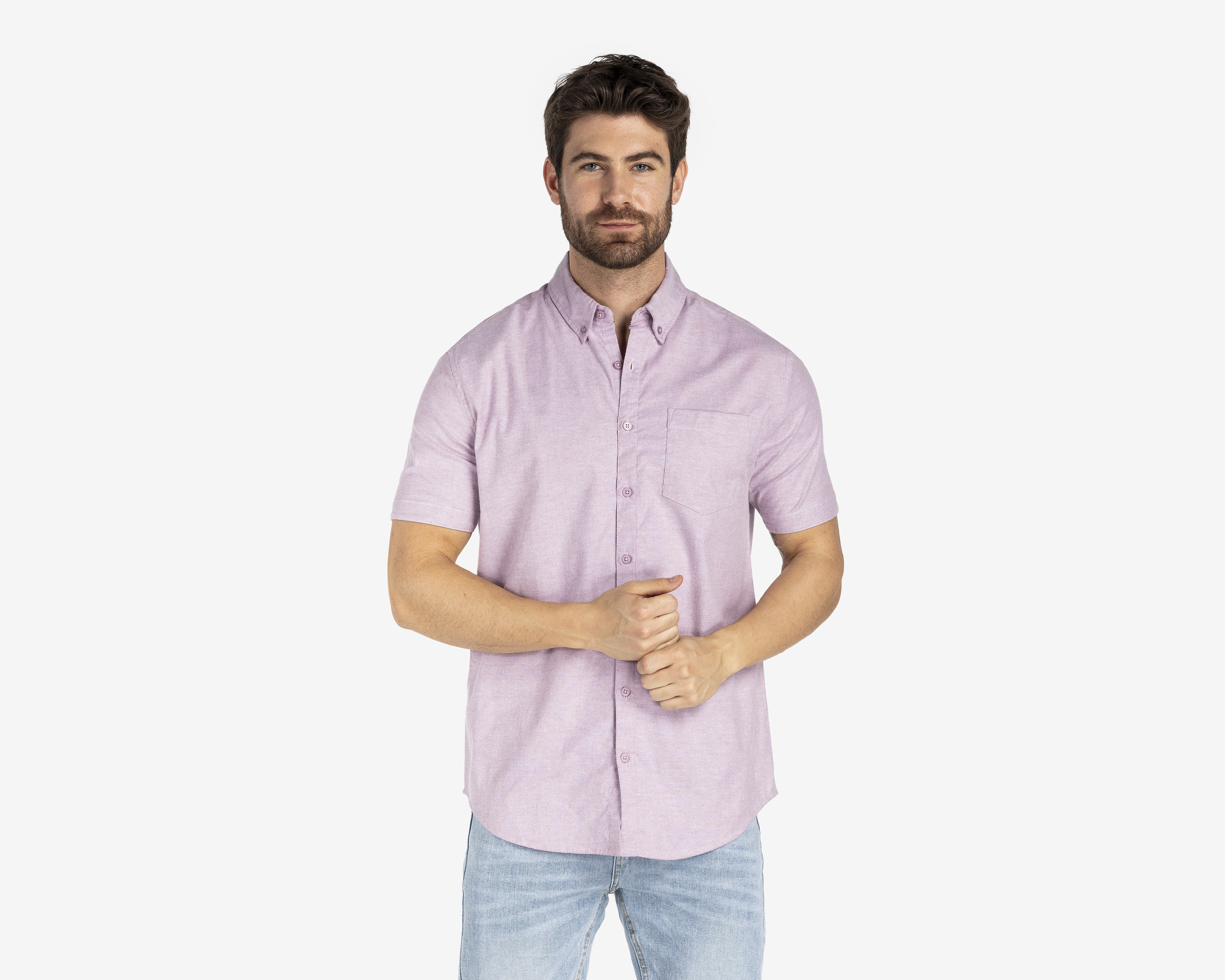 Camisa Casual Porto Sur Regular Lisa para Hombre